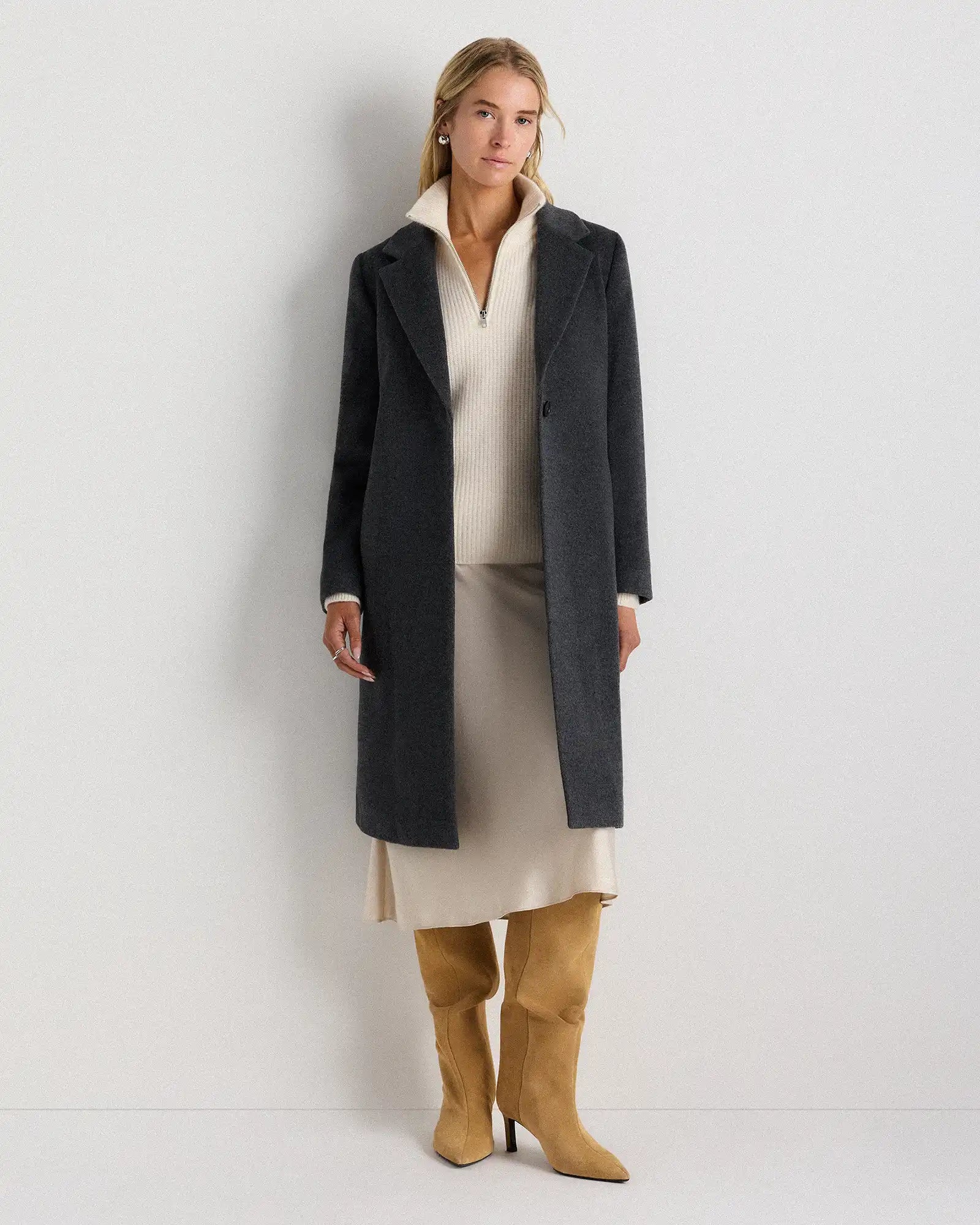 Wool Cashmere Blazer Coat