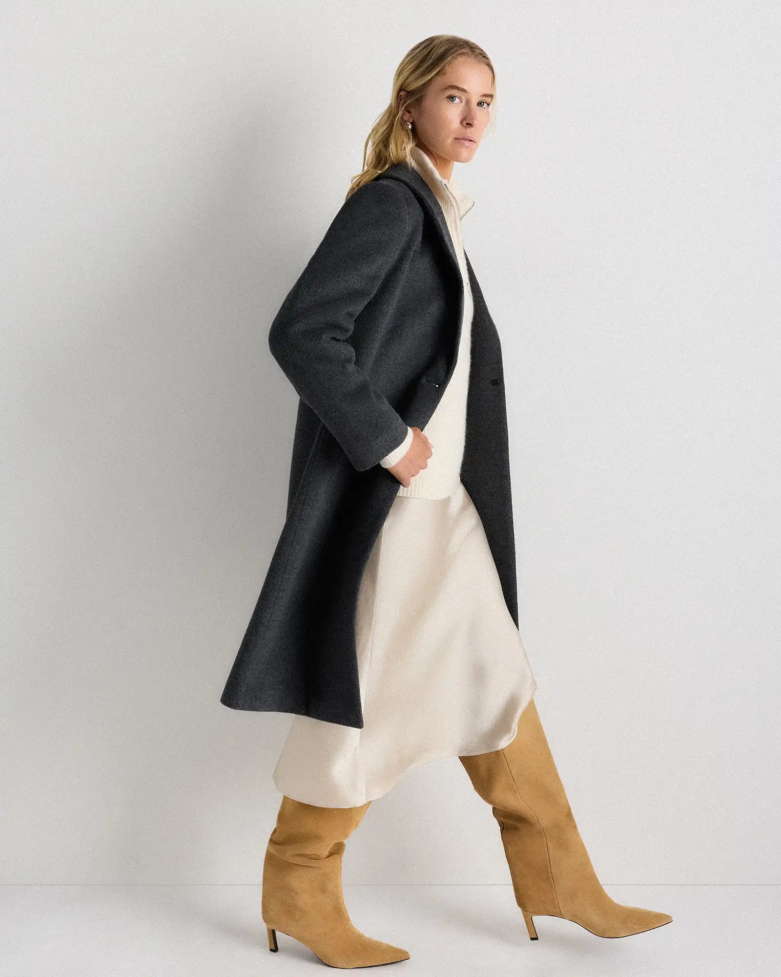 Wool Cashmere Blazer Coat