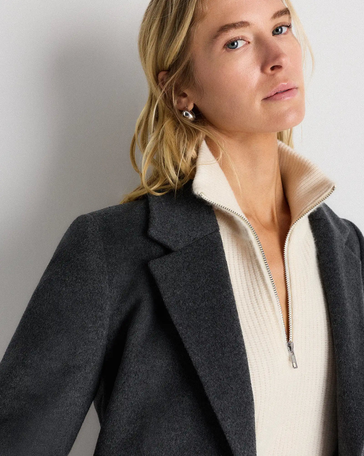 Wool Cashmere Blazer Coat