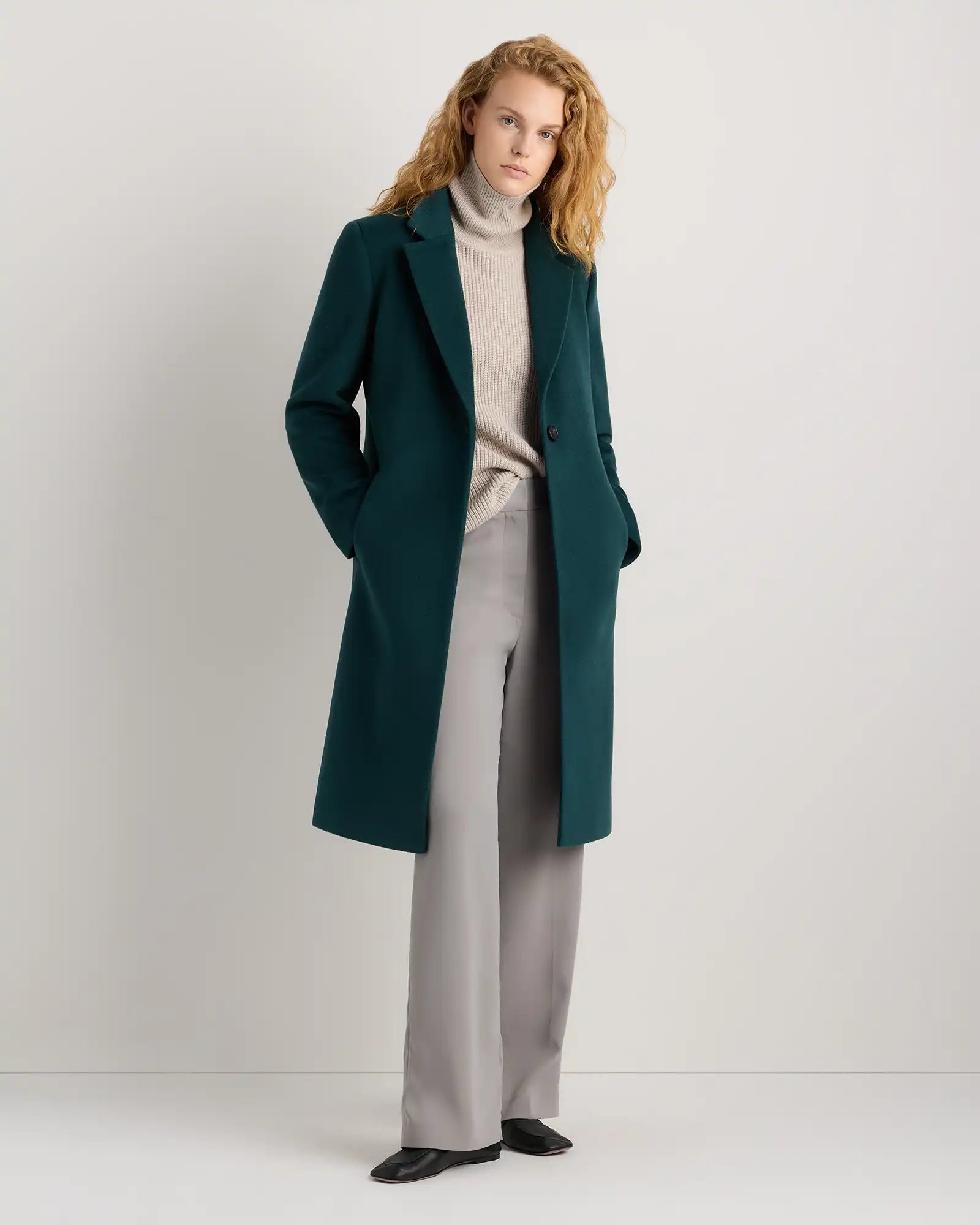 Wool Cashmere Blazer Coat