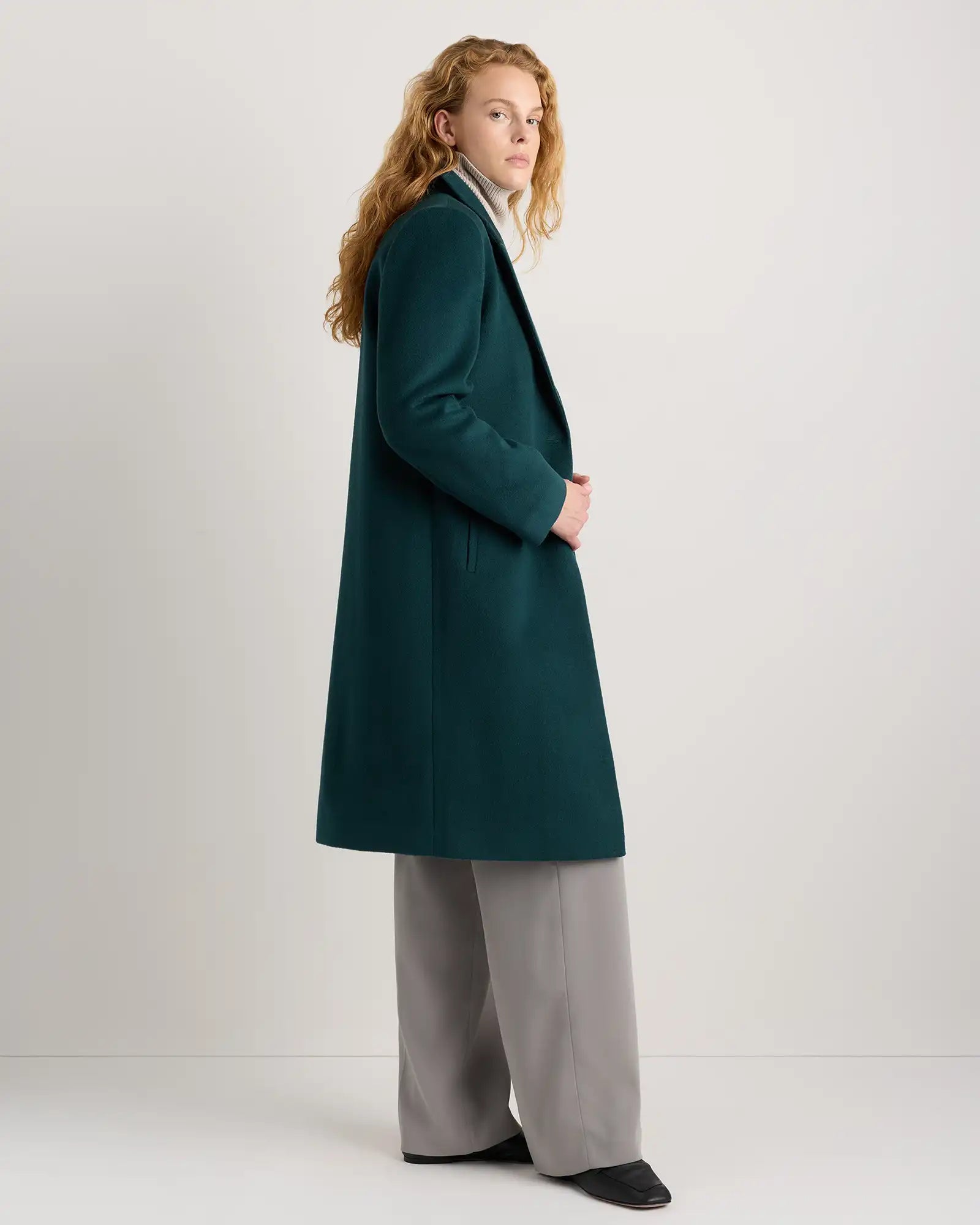 Wool Cashmere Blazer Coat