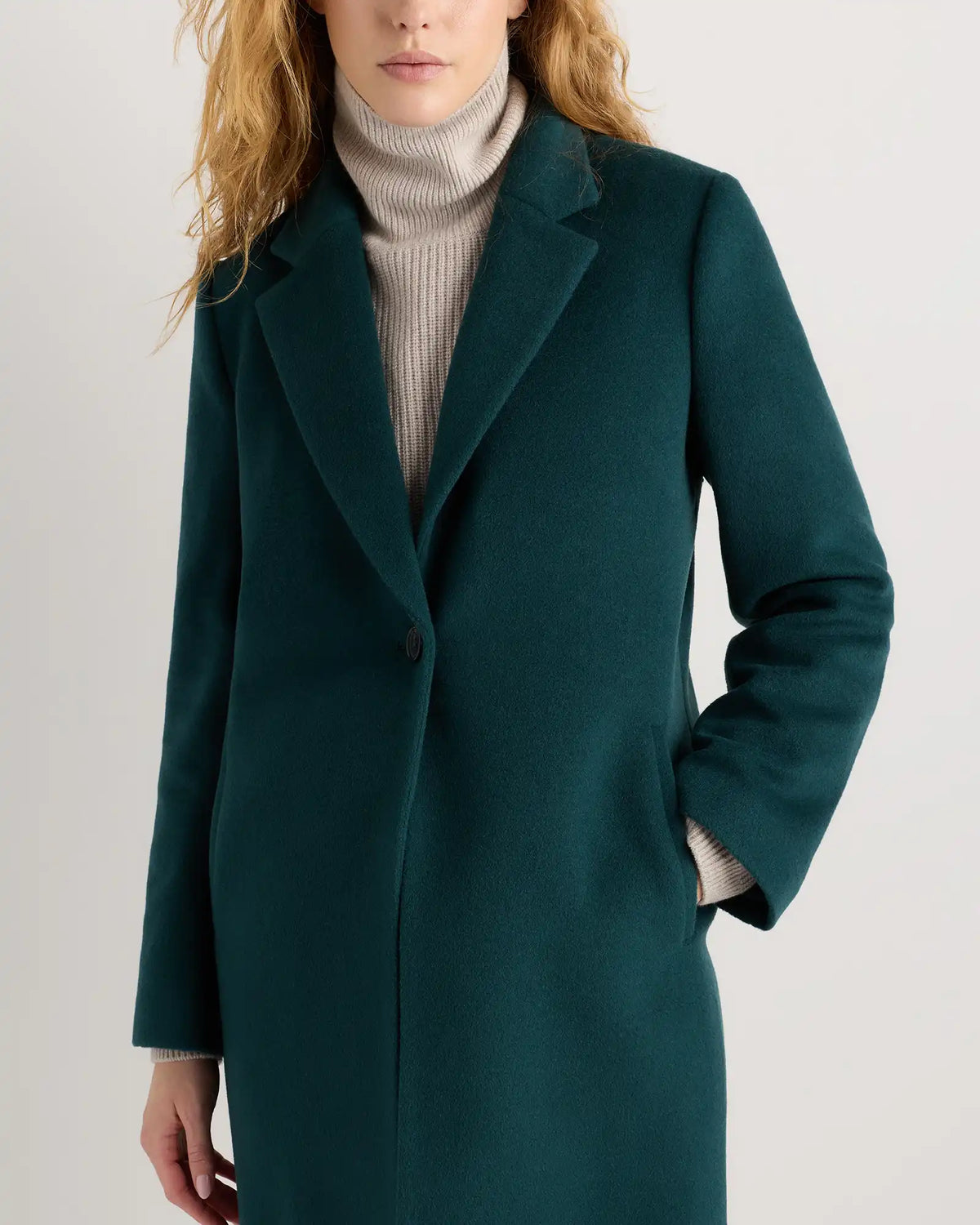 Wool Cashmere Blazer Coat