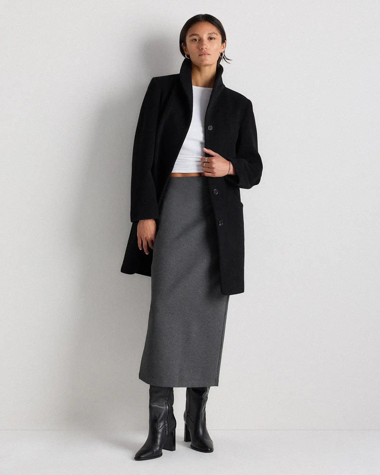 Wool Cashmere Cocoon Coat