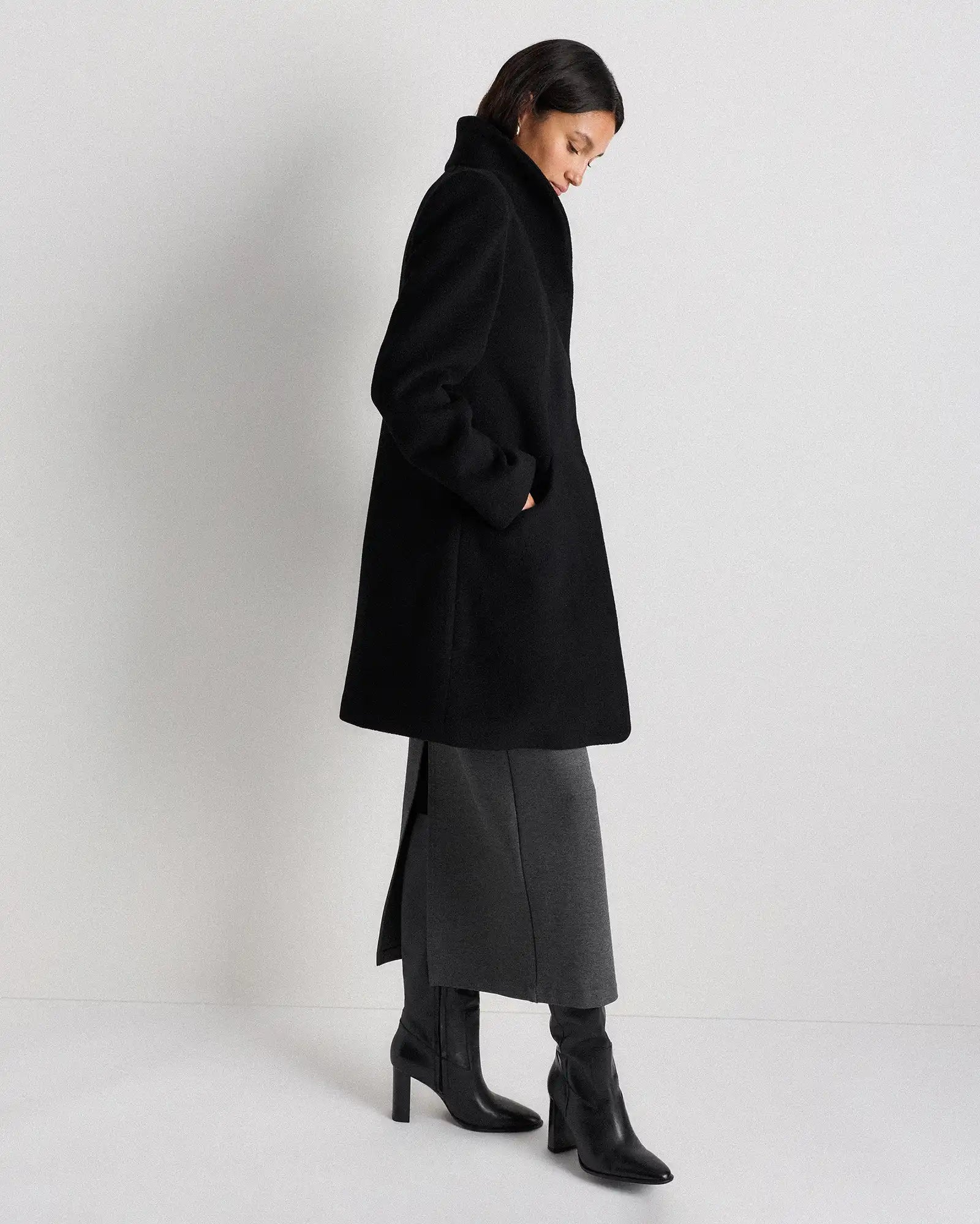 Wool Cashmere Cocoon Coat