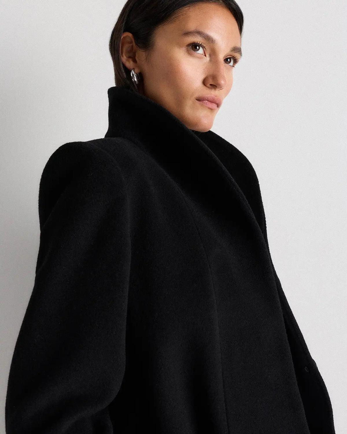 Wool Cashmere Cocoon Coat