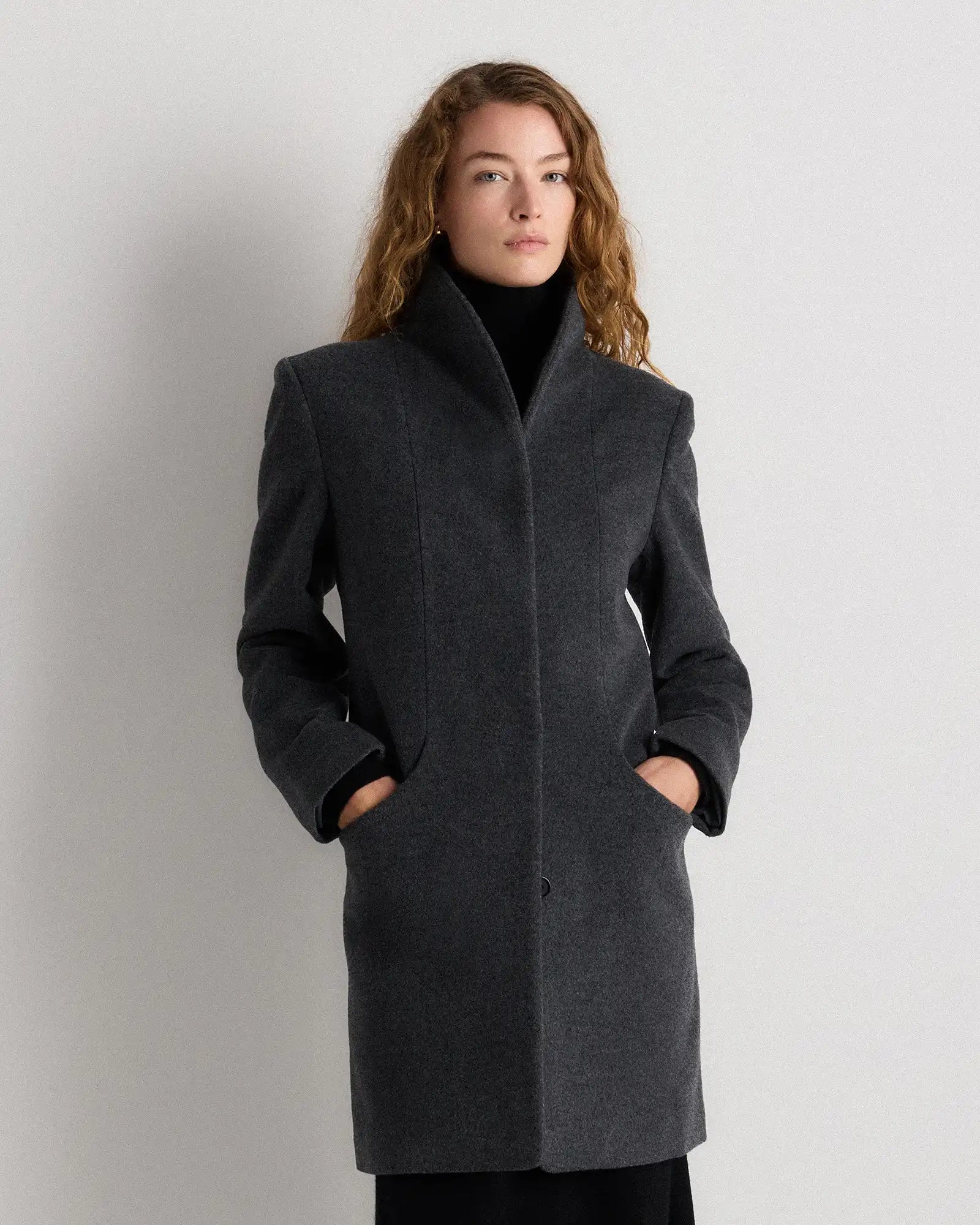 Wool Cashmere Cocoon Coat