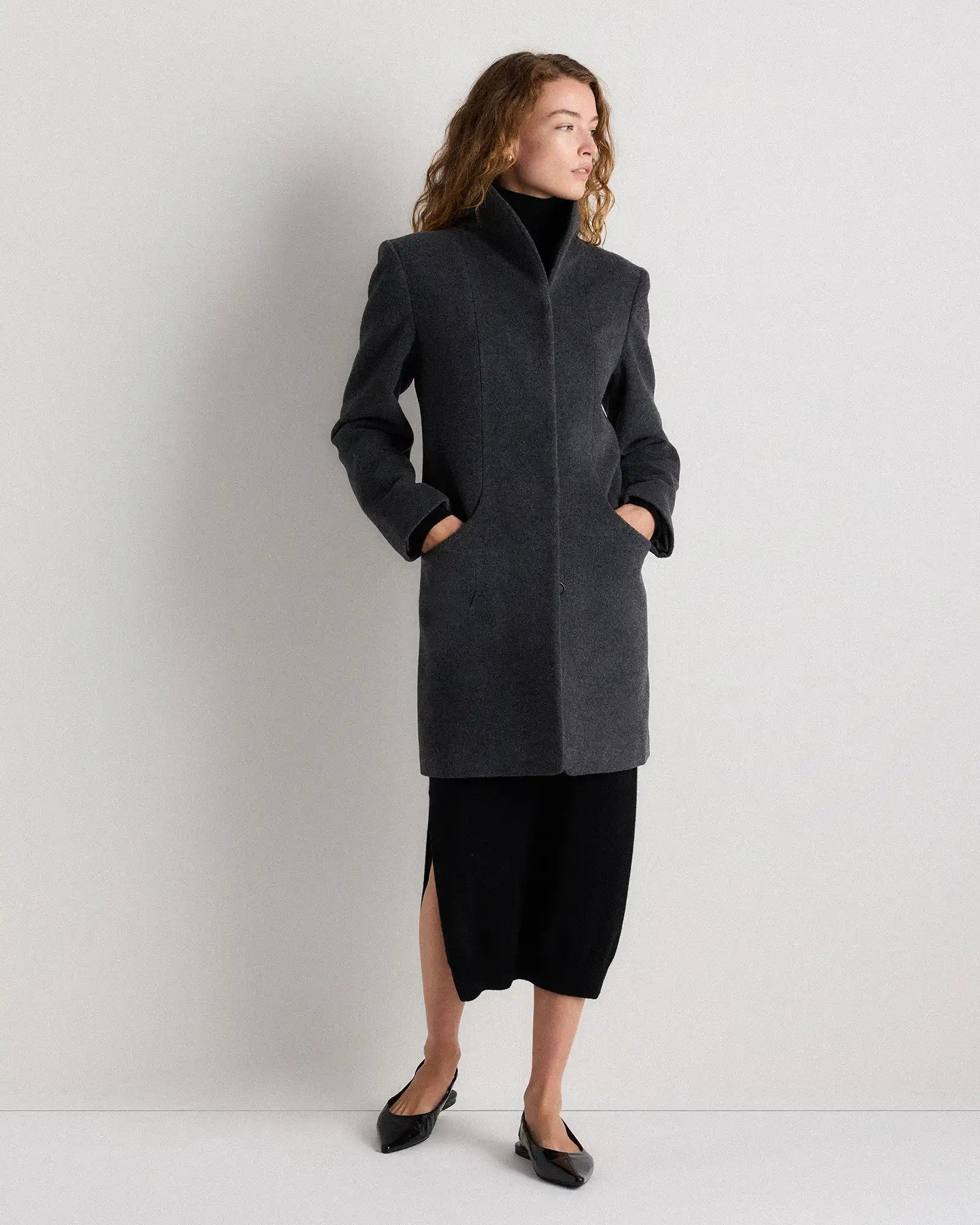 Wool Cashmere Cocoon Coat