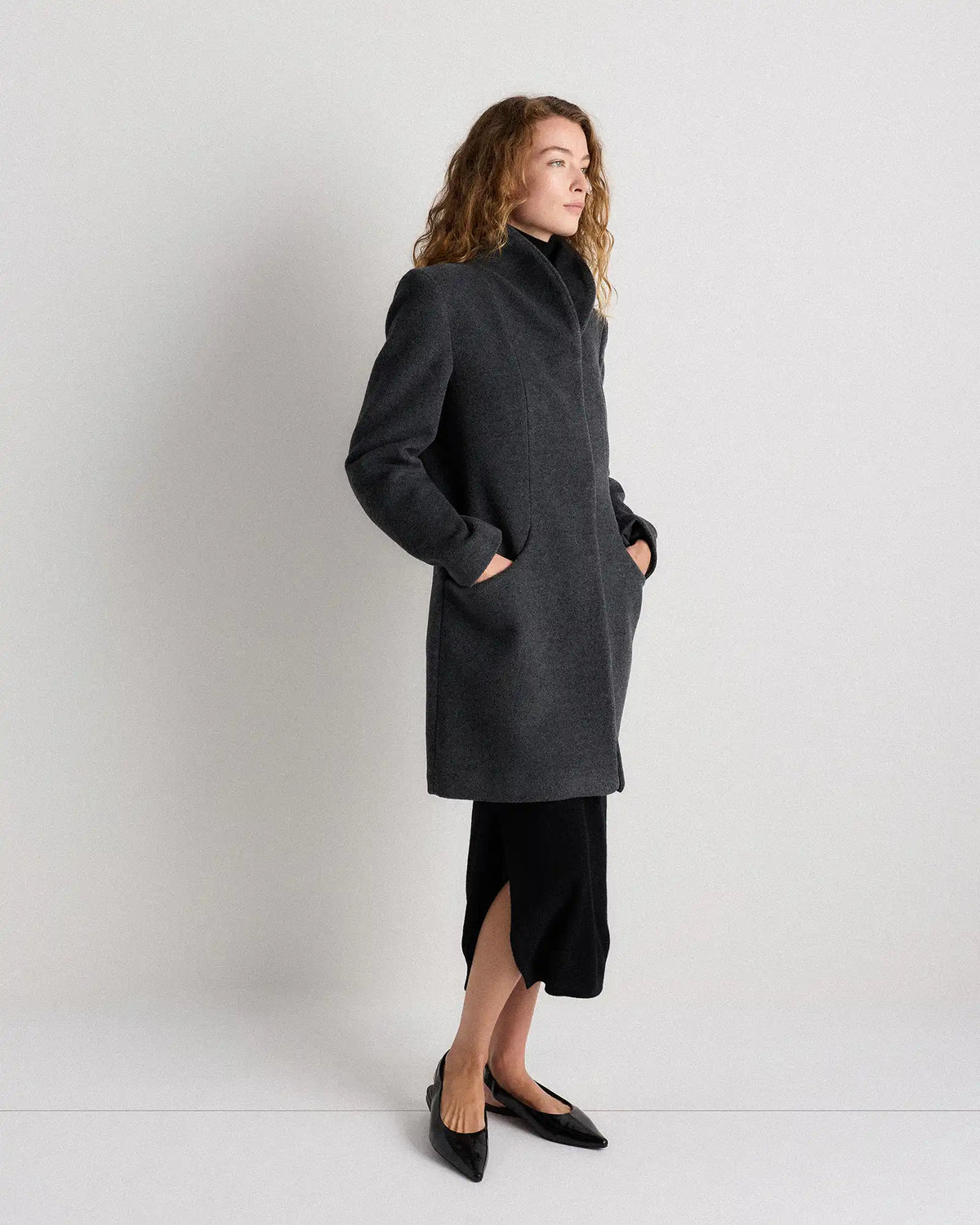 Wool Cashmere Cocoon Coat