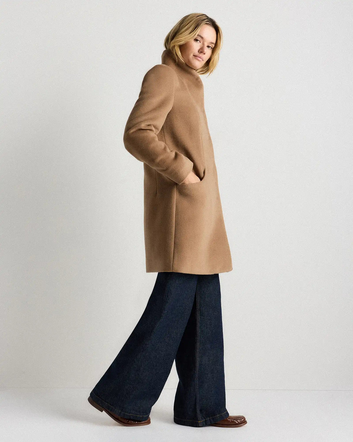 Wool Cashmere Cocoon Coat