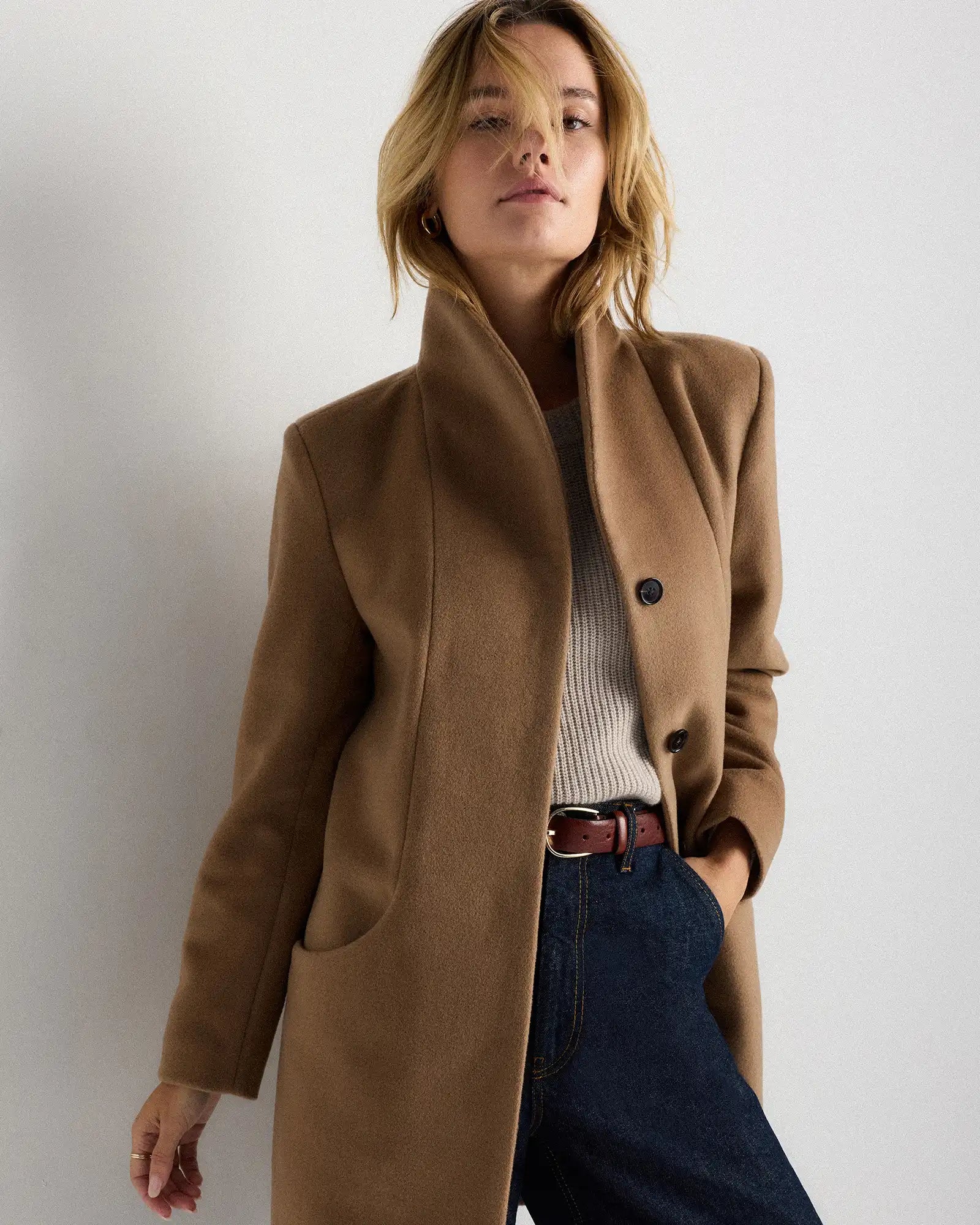 Wool Cashmere Cocoon Coat