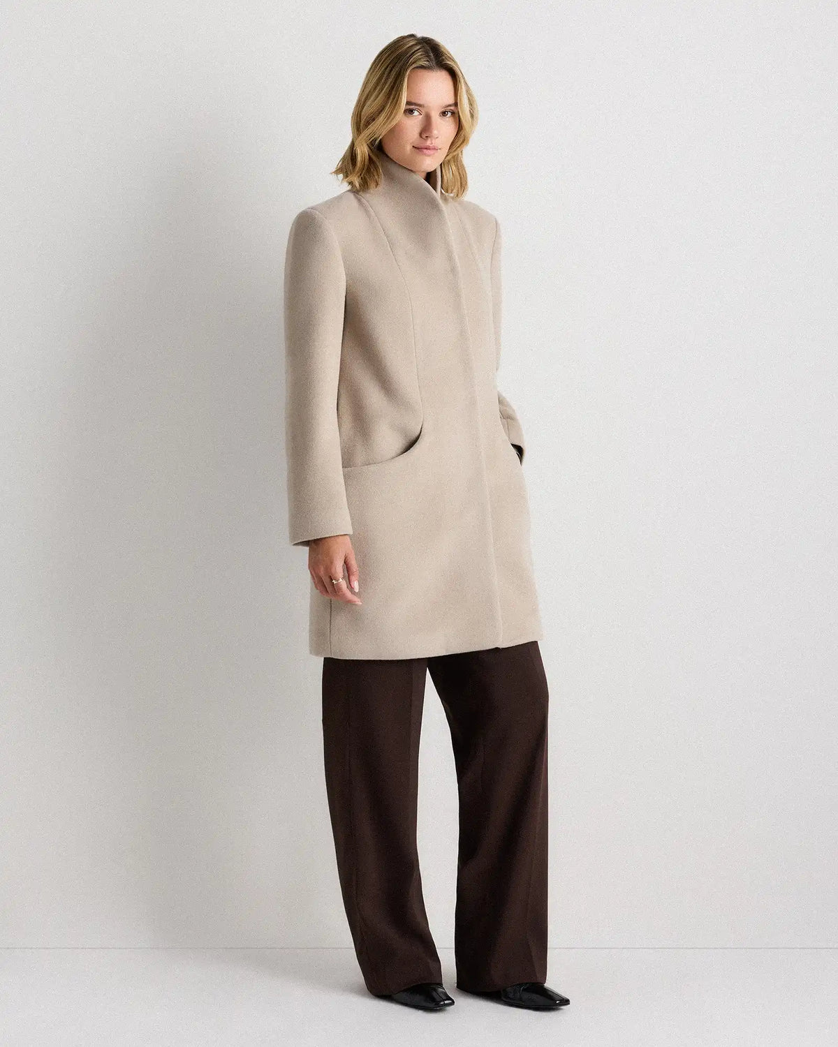 Wool Cashmere Cocoon Coat