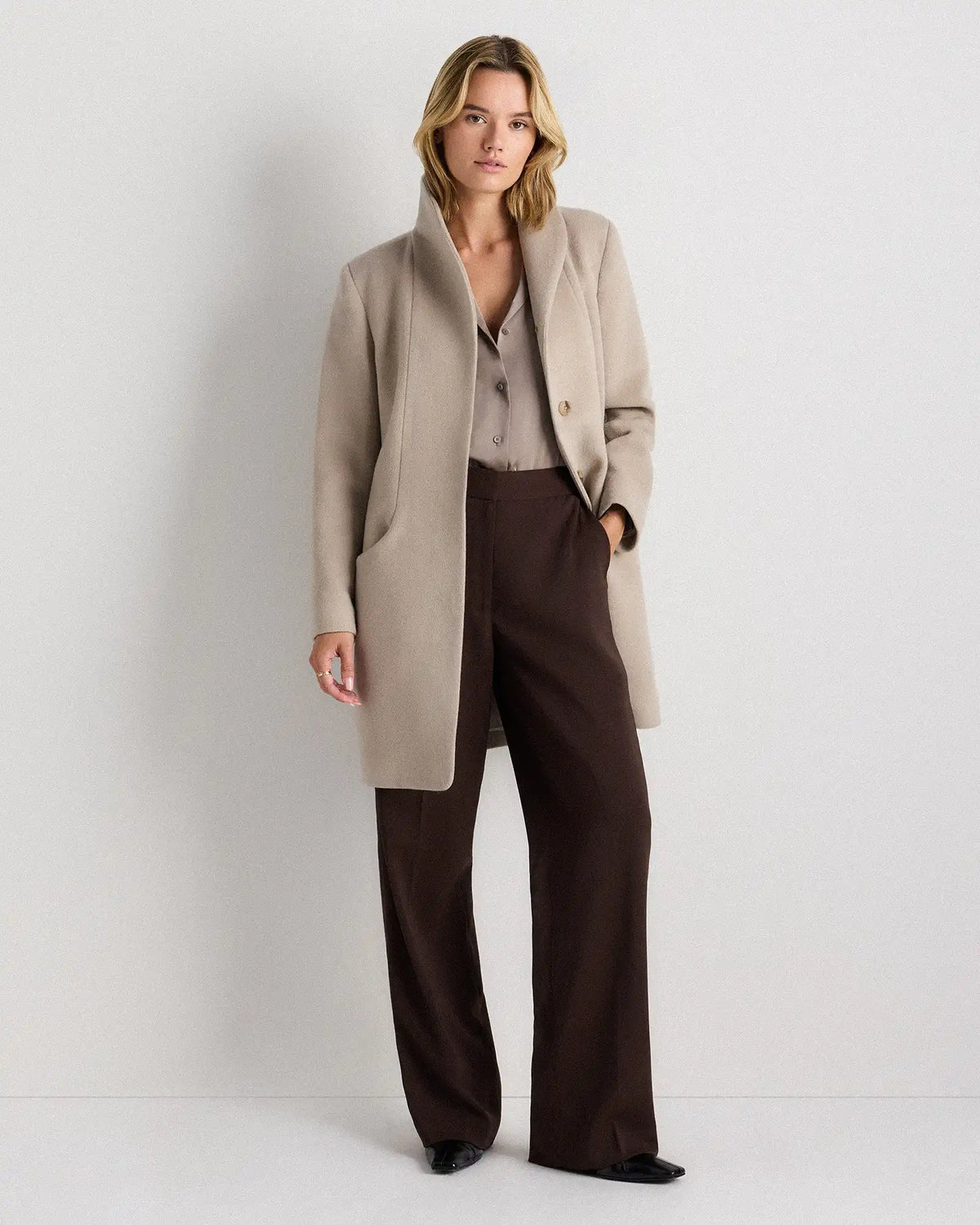 Wool Cashmere Cocoon Coat