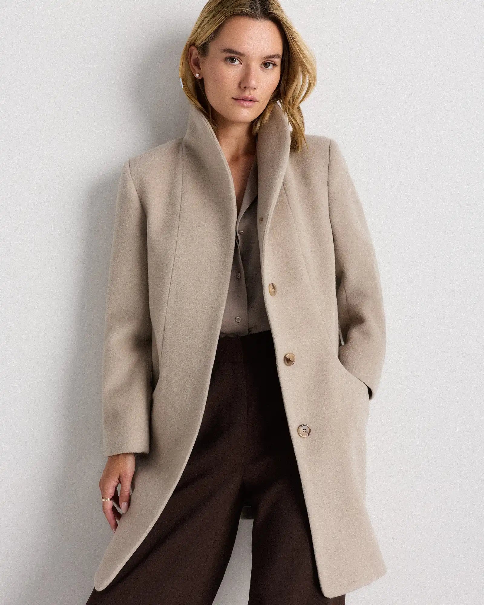 Wool Cashmere Cocoon Coat