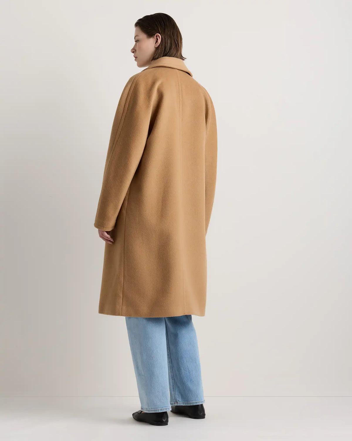 Wool Cashmere Double-Breasted Slouch Coat