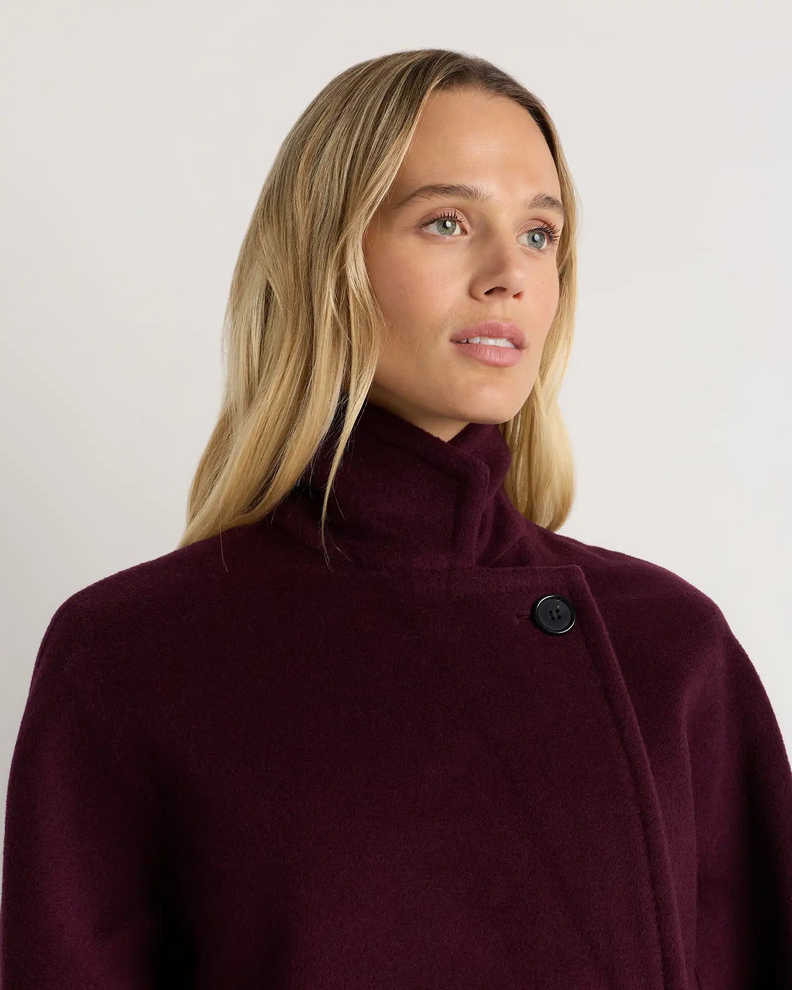 Wool Cashmere Double-Breasted Slouch Coat
