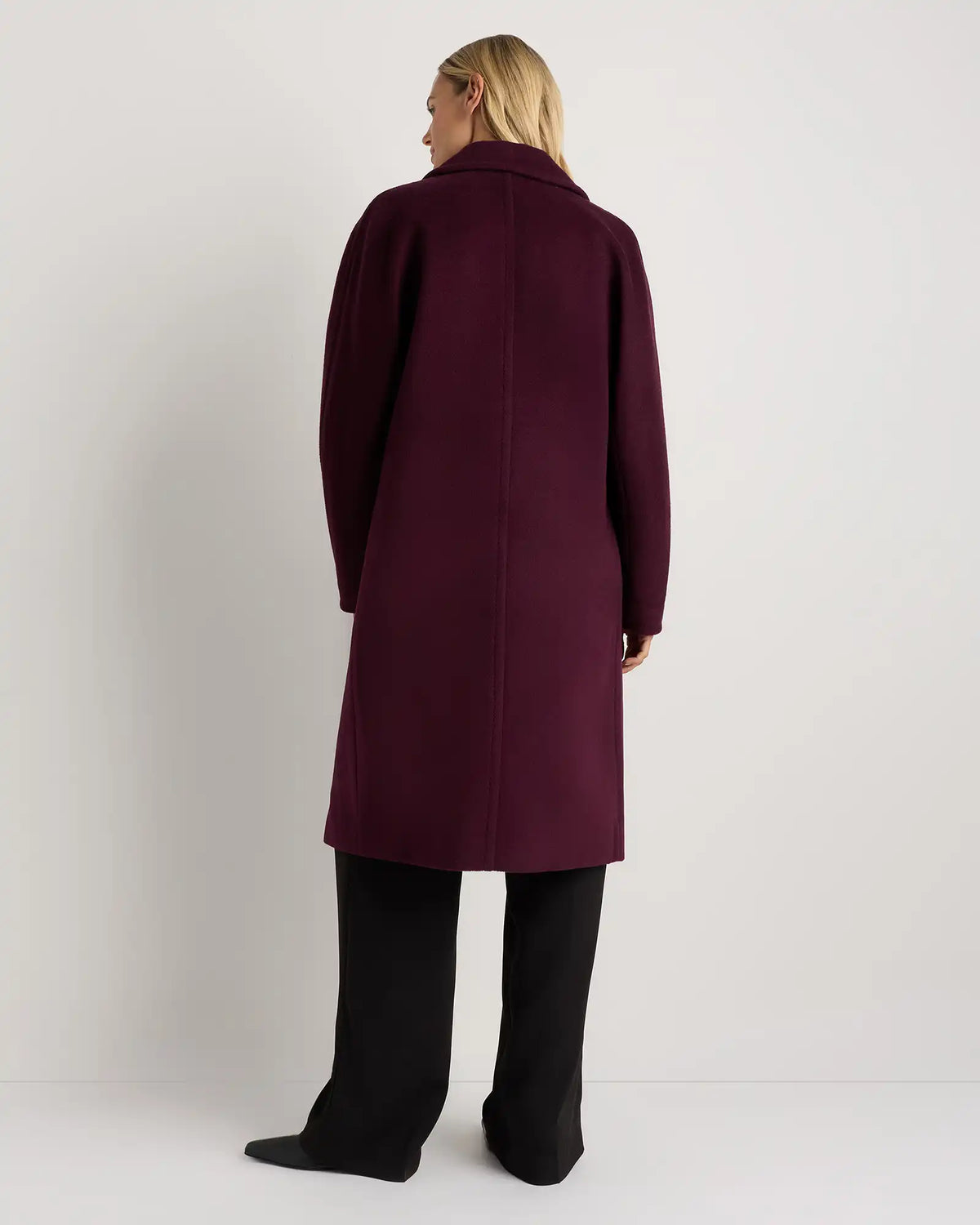 Wool Cashmere Double-Breasted Slouch Coat
