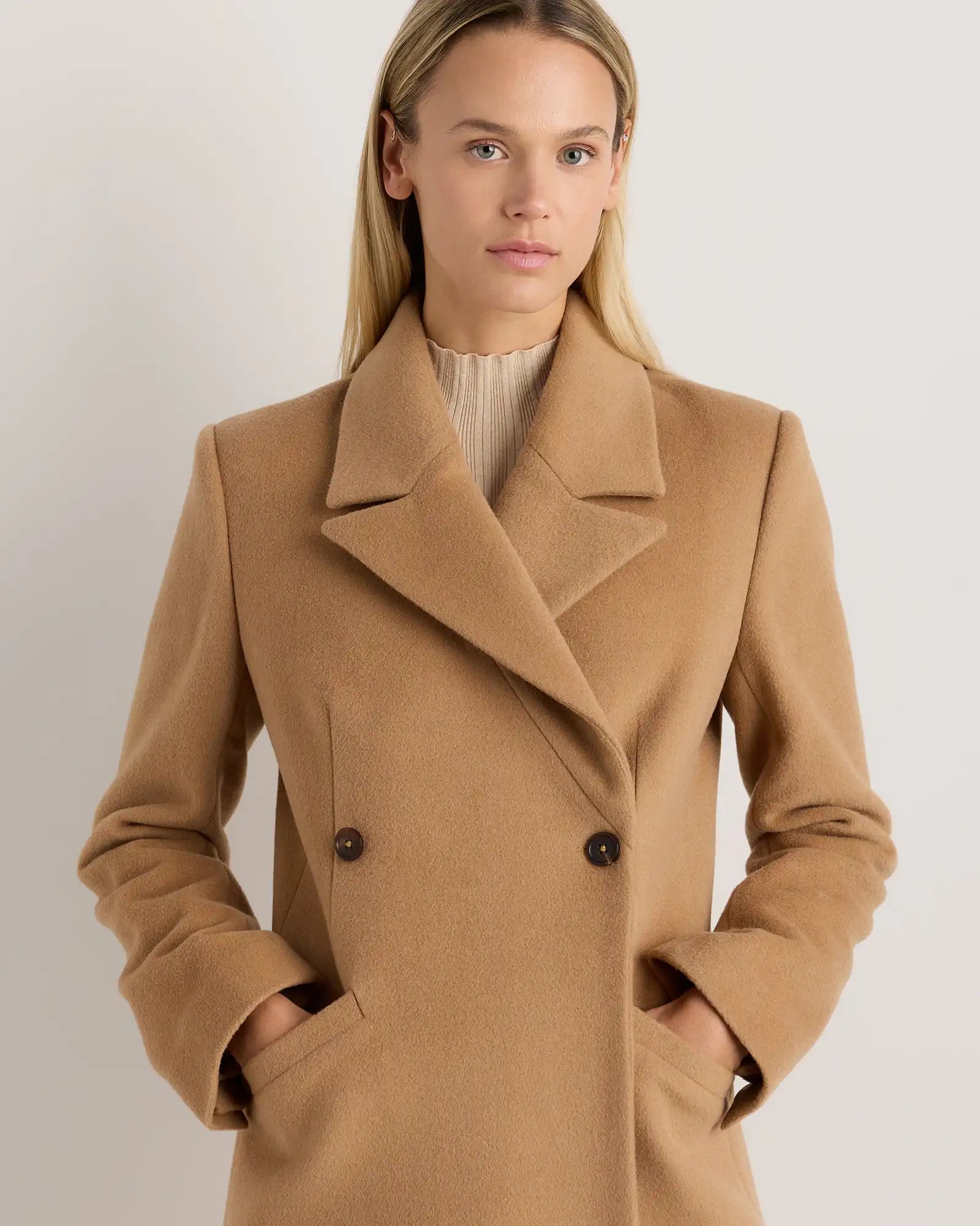Wool Cashmere Tailored Long Coat