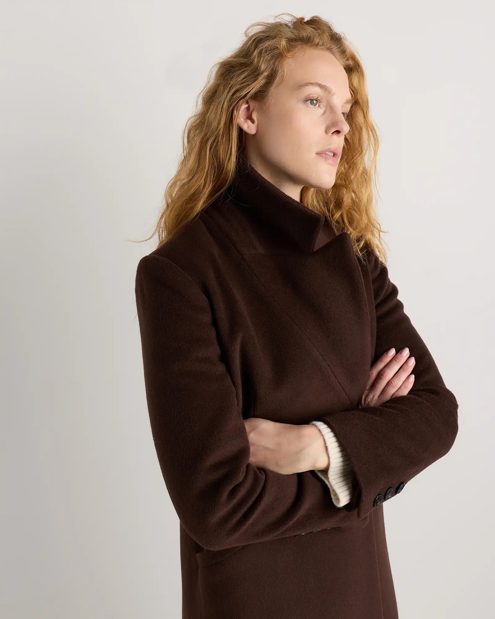 Wool Cashmere Tailored Long Coat
