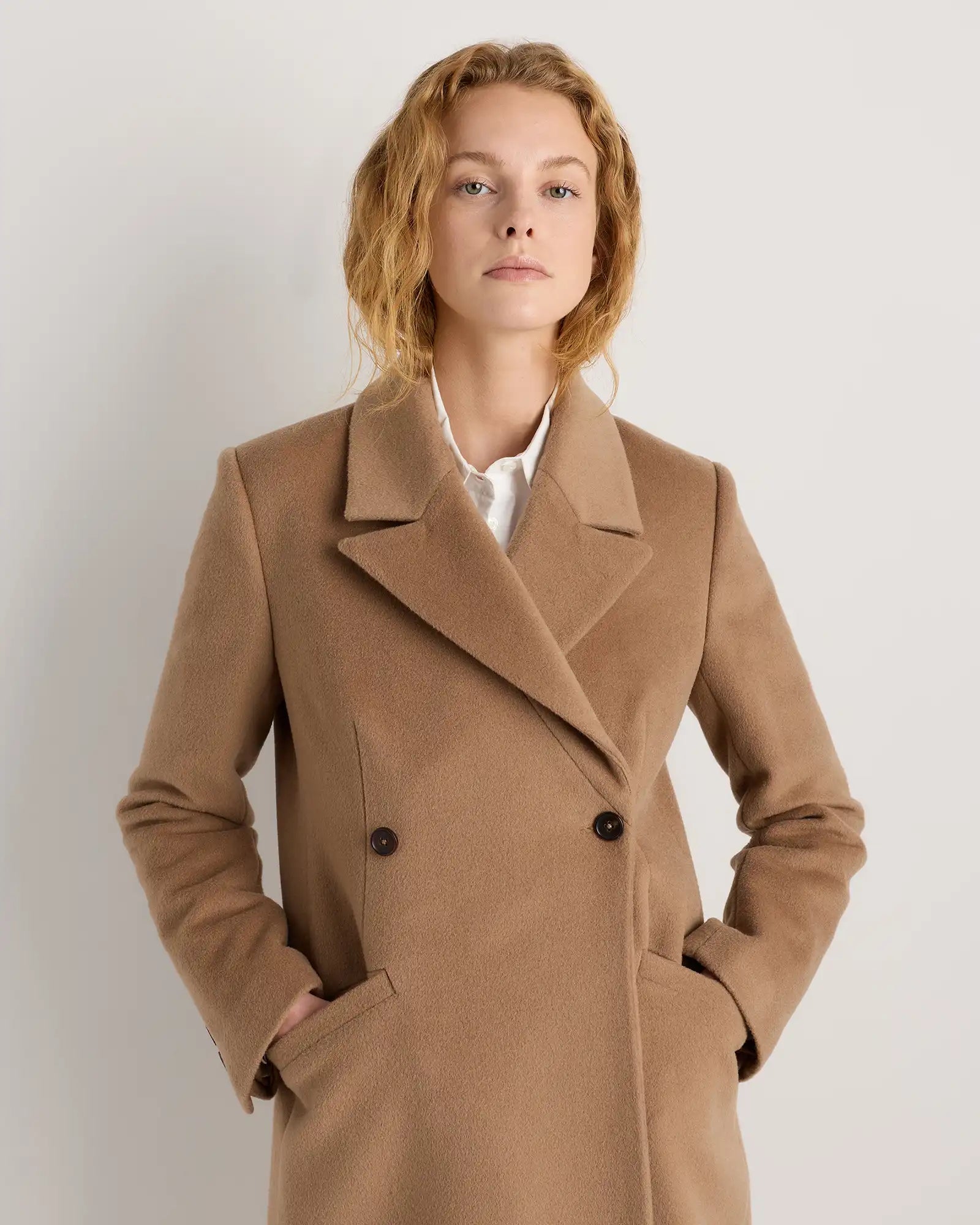 Wool Cashmere Tailored Long Coat