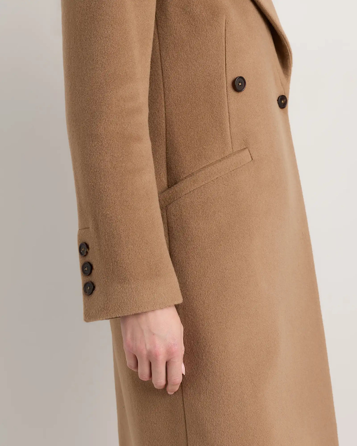 Wool Cashmere Tailored Long Coat