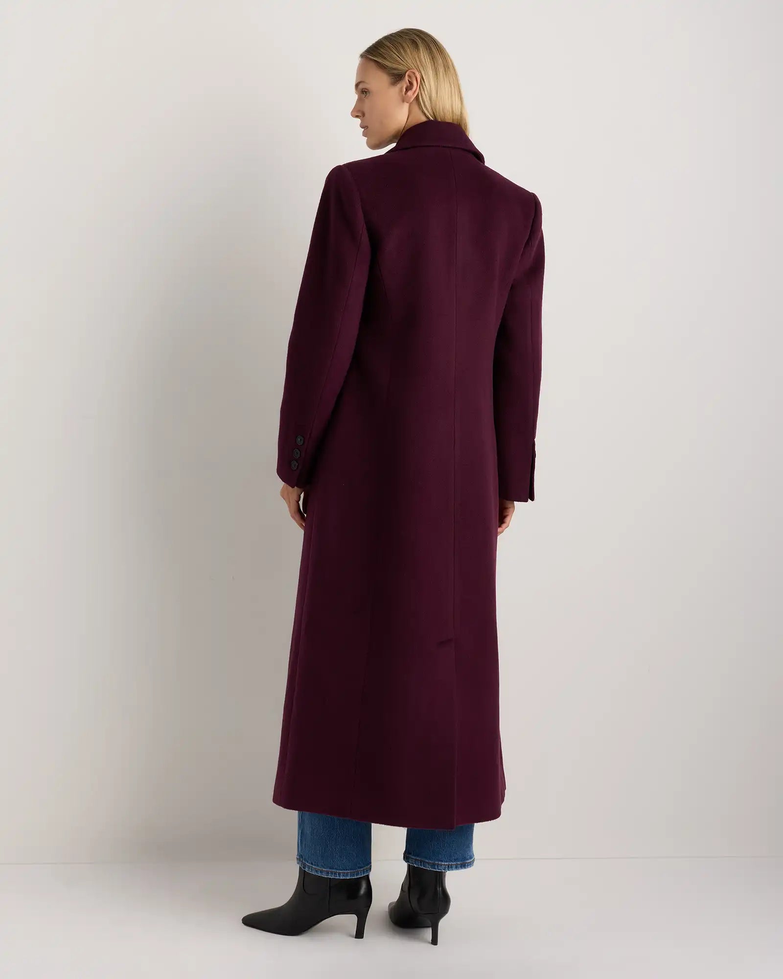 Wool Cashmere Tailored Long Coat