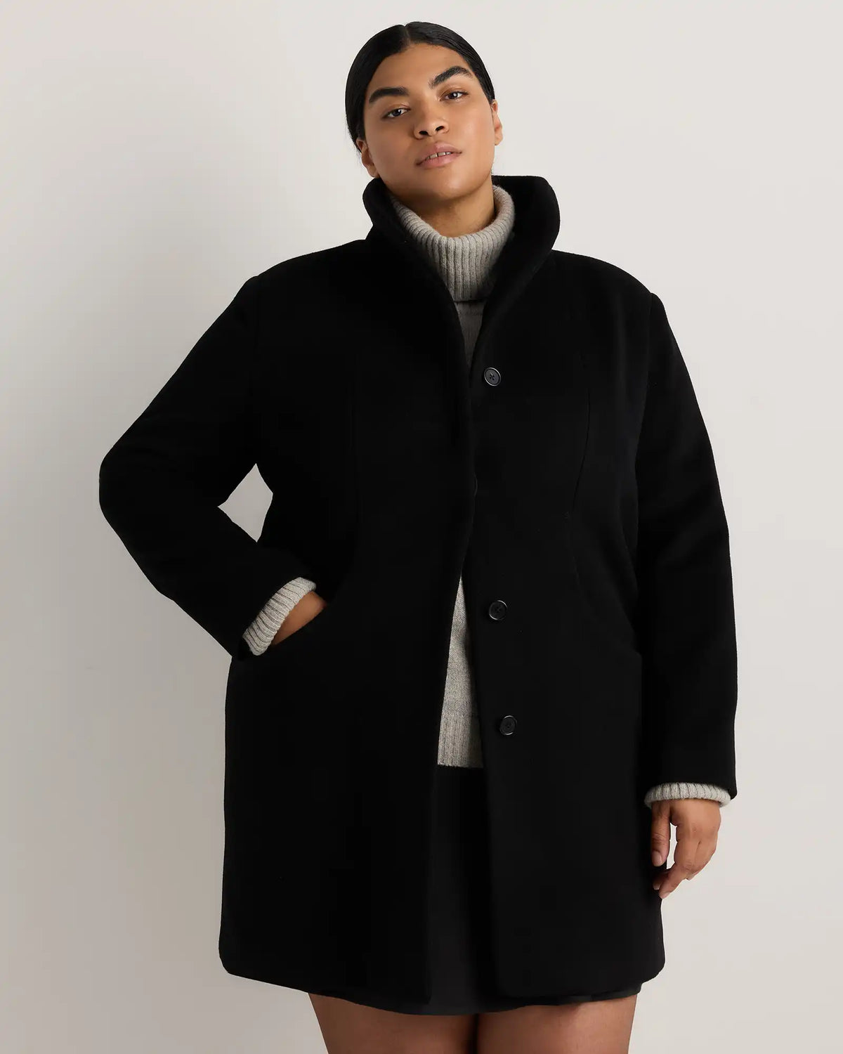Wool Cashmere Cocoon Coat