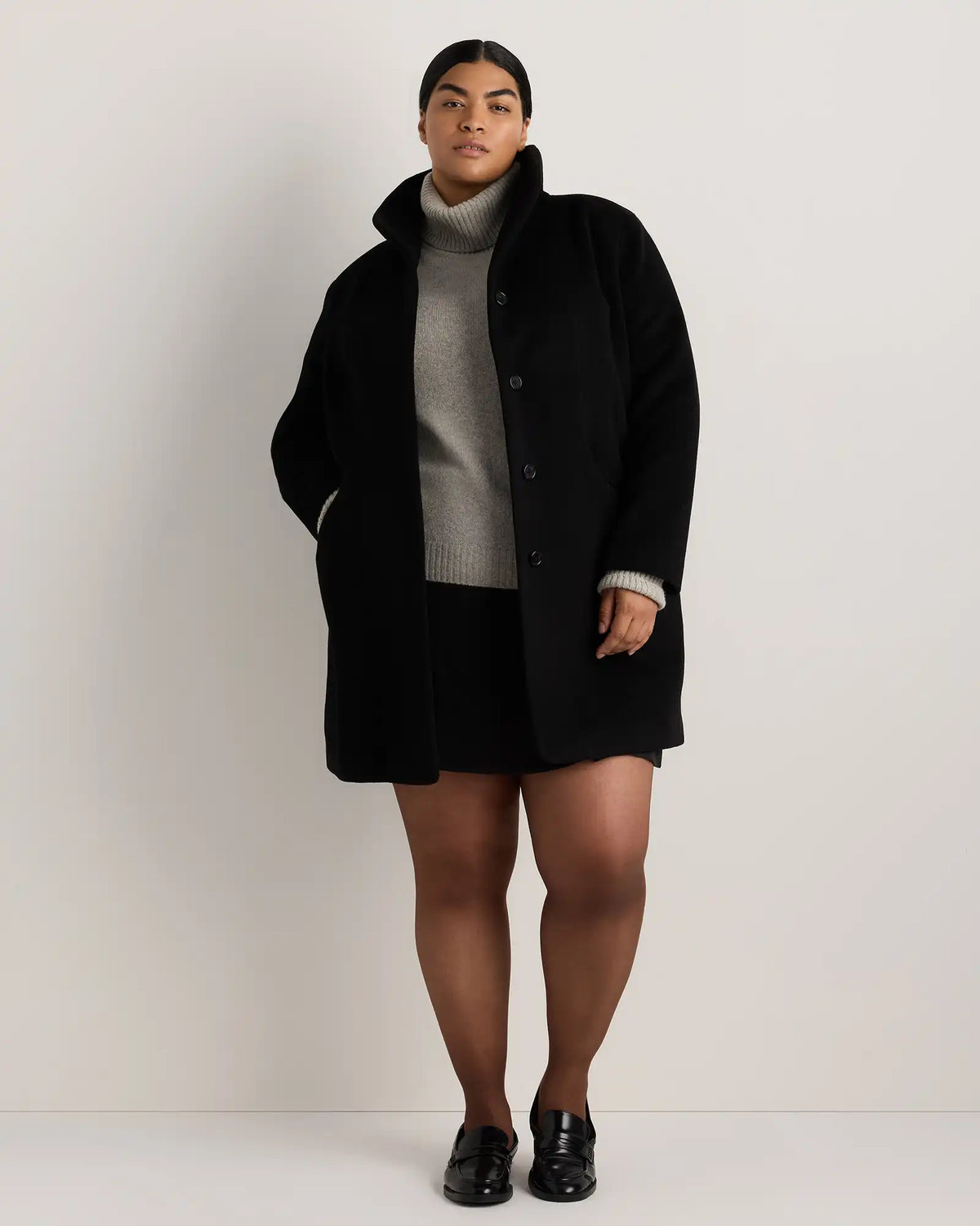 Wool Cashmere Cocoon Coat