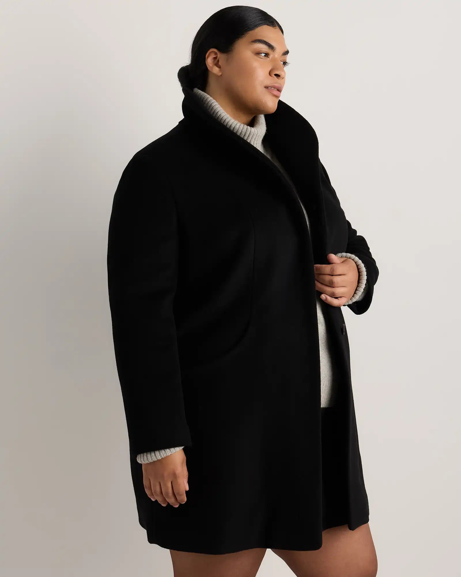 Wool Cashmere Cocoon Coat