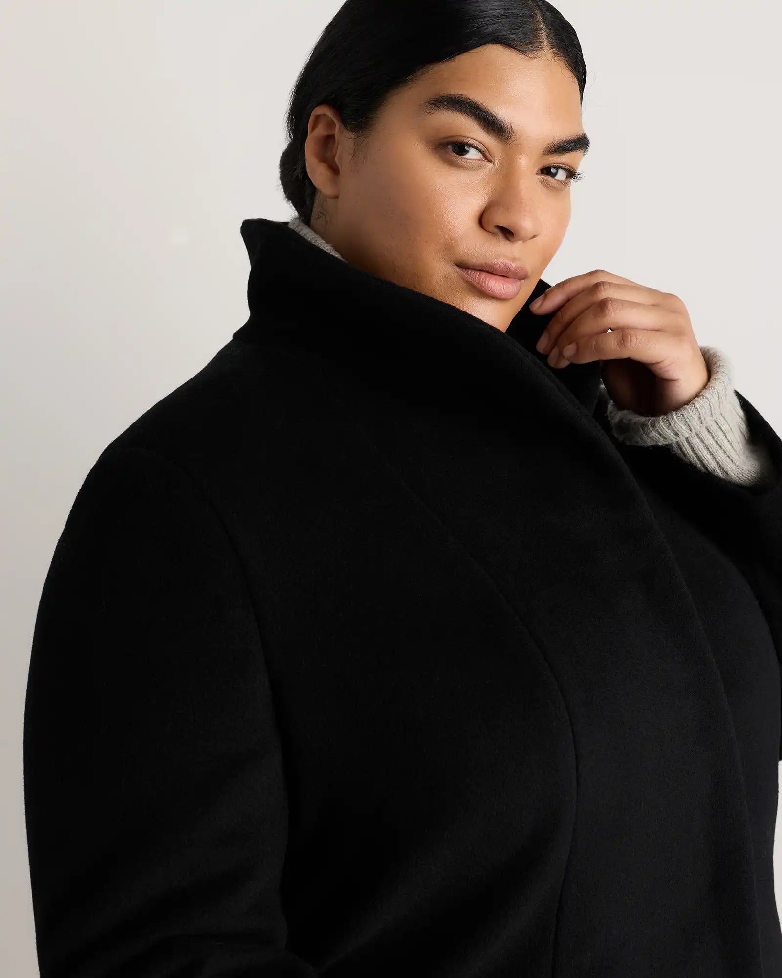 Wool Cashmere Cocoon Coat