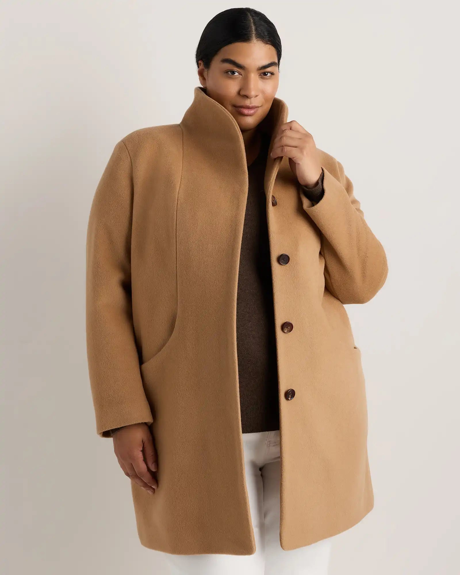 Wool Cashmere Cocoon Coat