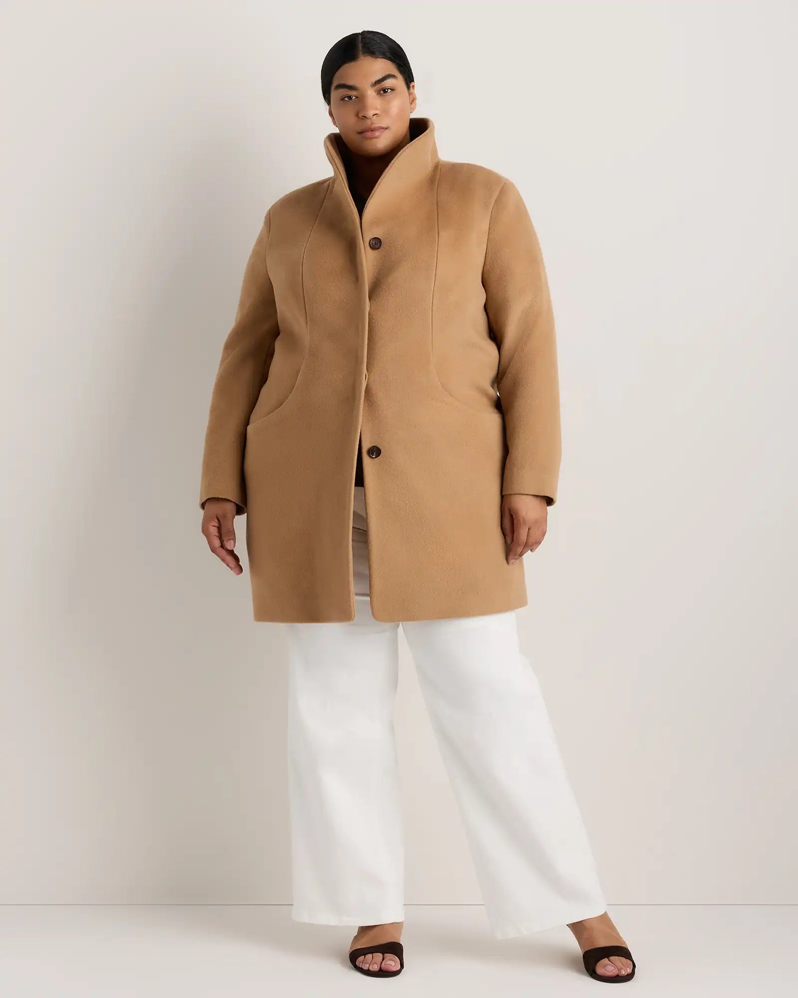 Wool Cashmere Cocoon Coat