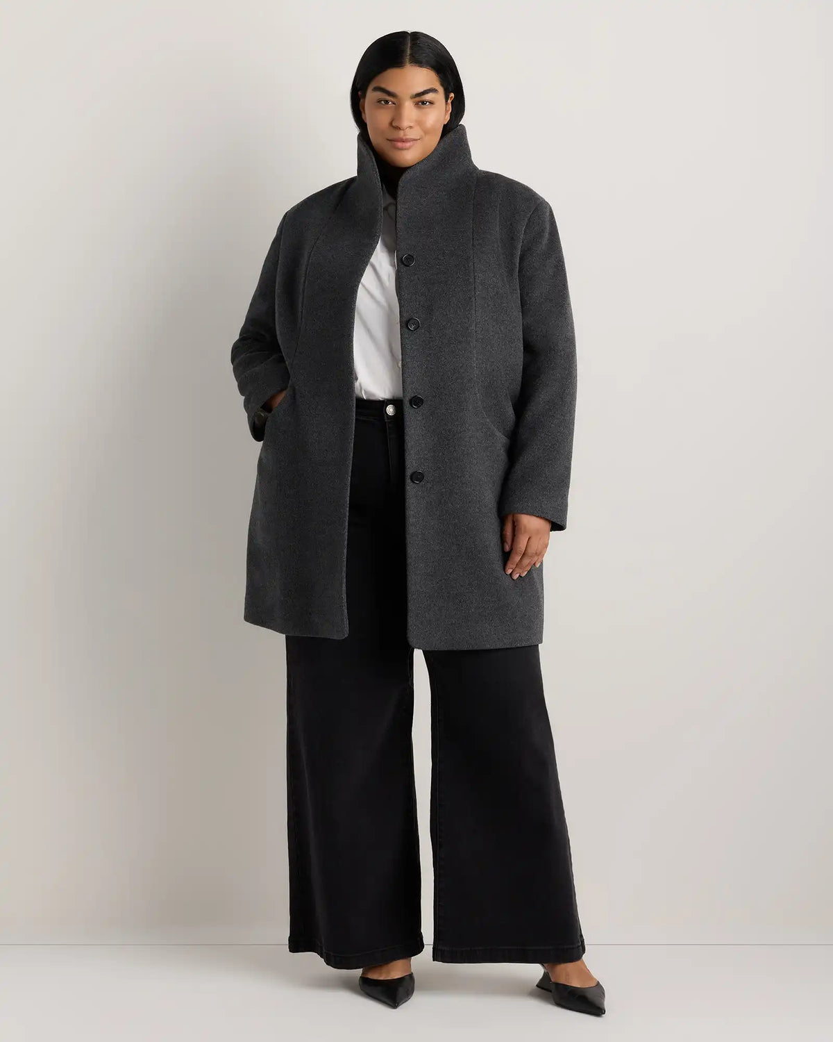 Wool Cashmere Cocoon Coat