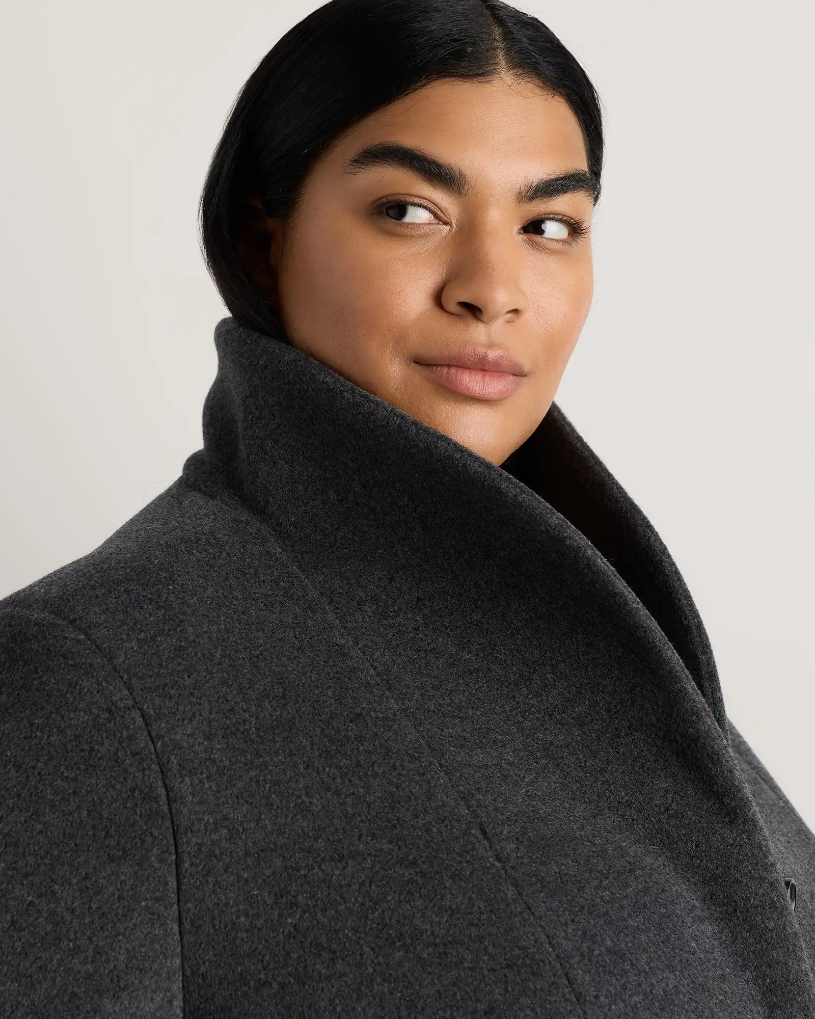 Wool Cashmere Cocoon Coat