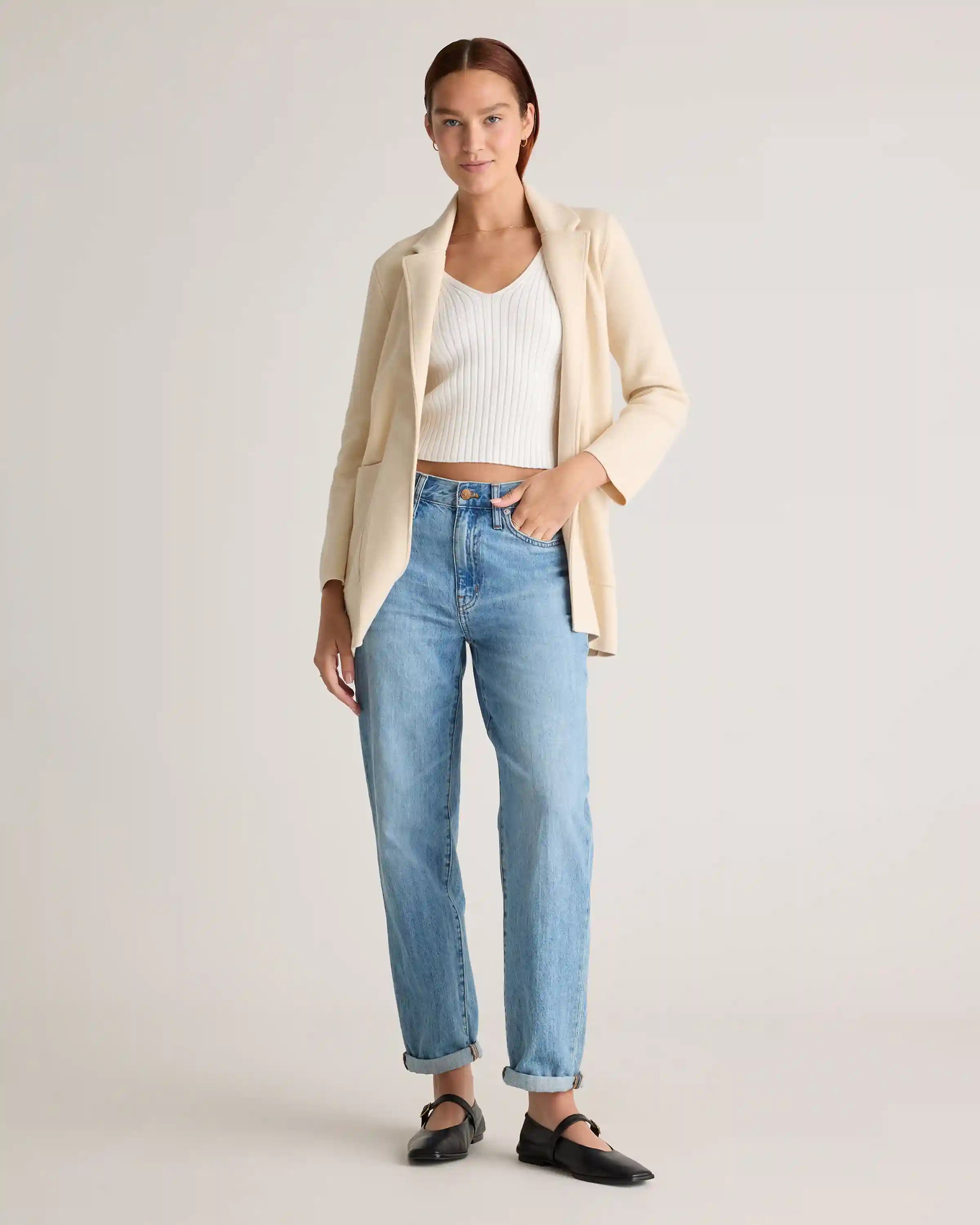 100% Organic Cotton Knit Blazer