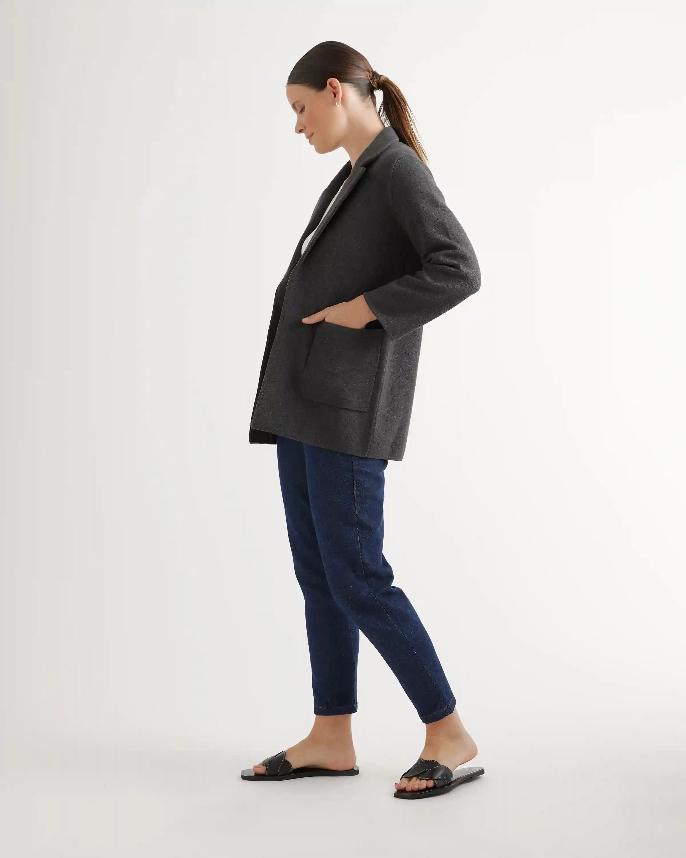 100% Organic Cotton Knit Blazer