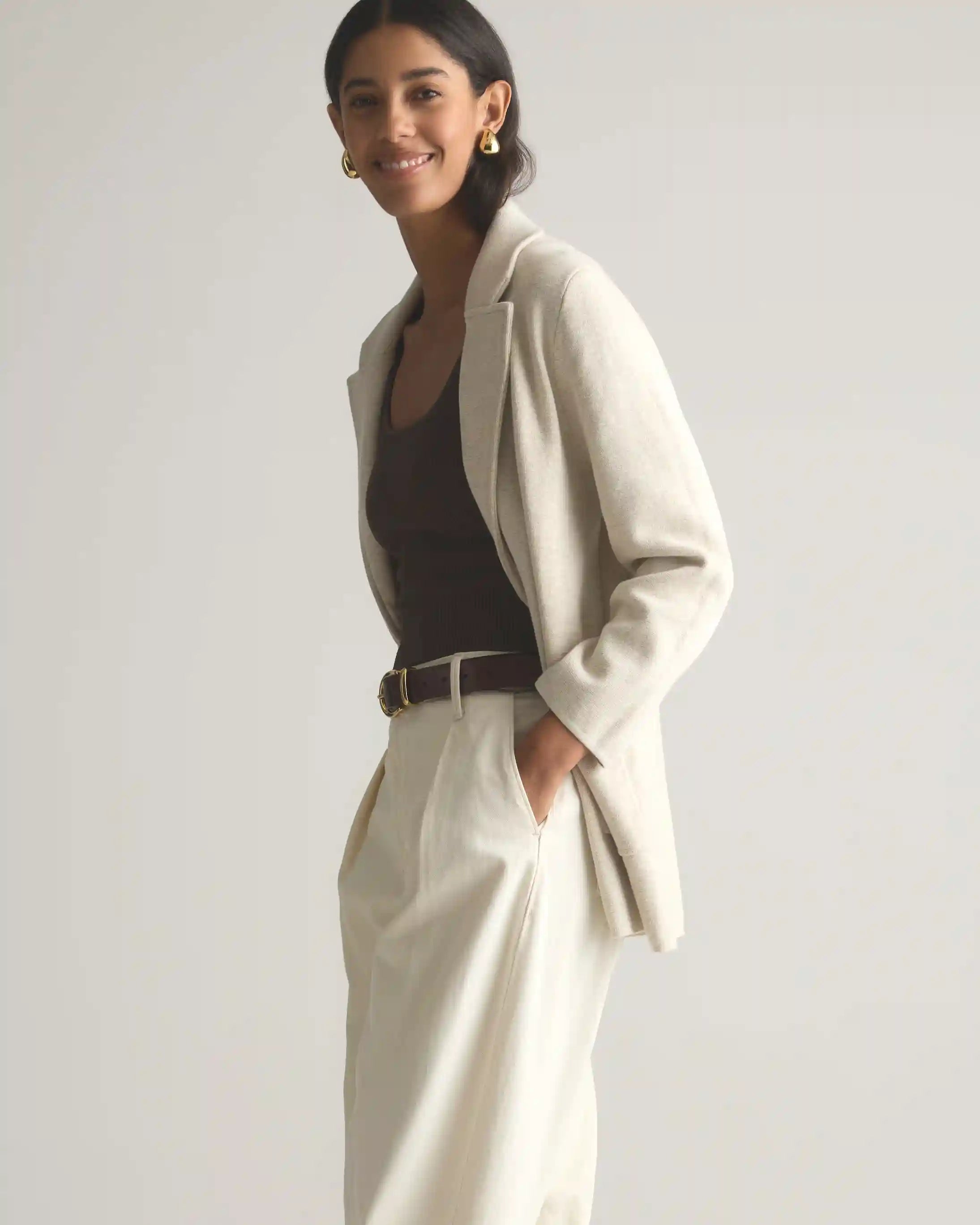 100% Organic Cotton Knit Blazer