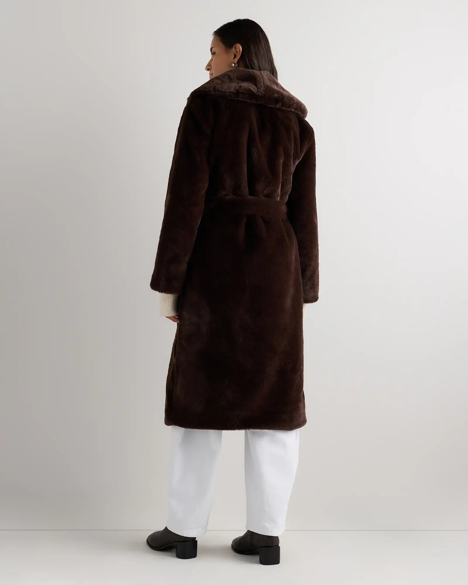 Faux Fur Maxi Wrap Coat
