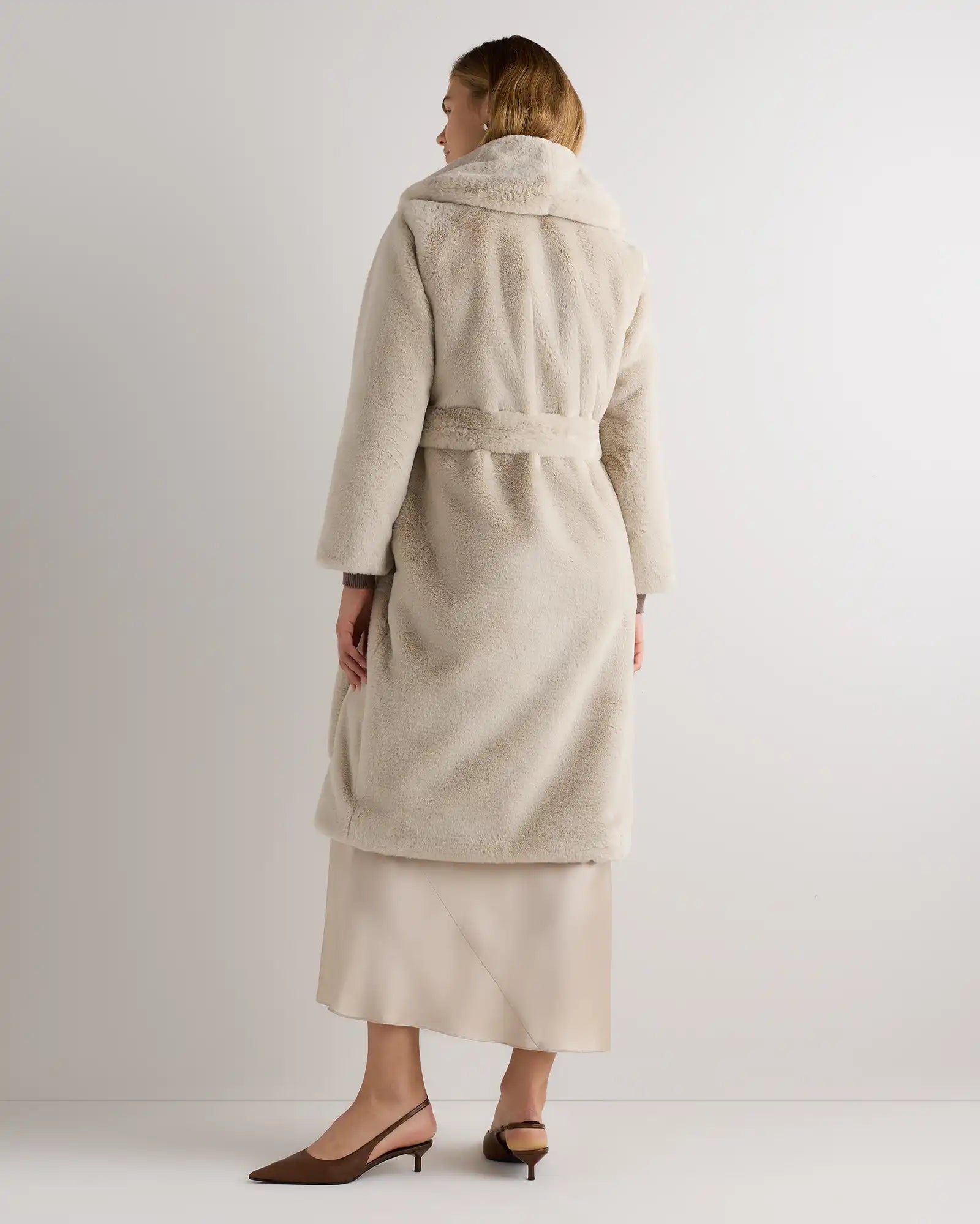 Faux Fur Maxi Wrap Coat