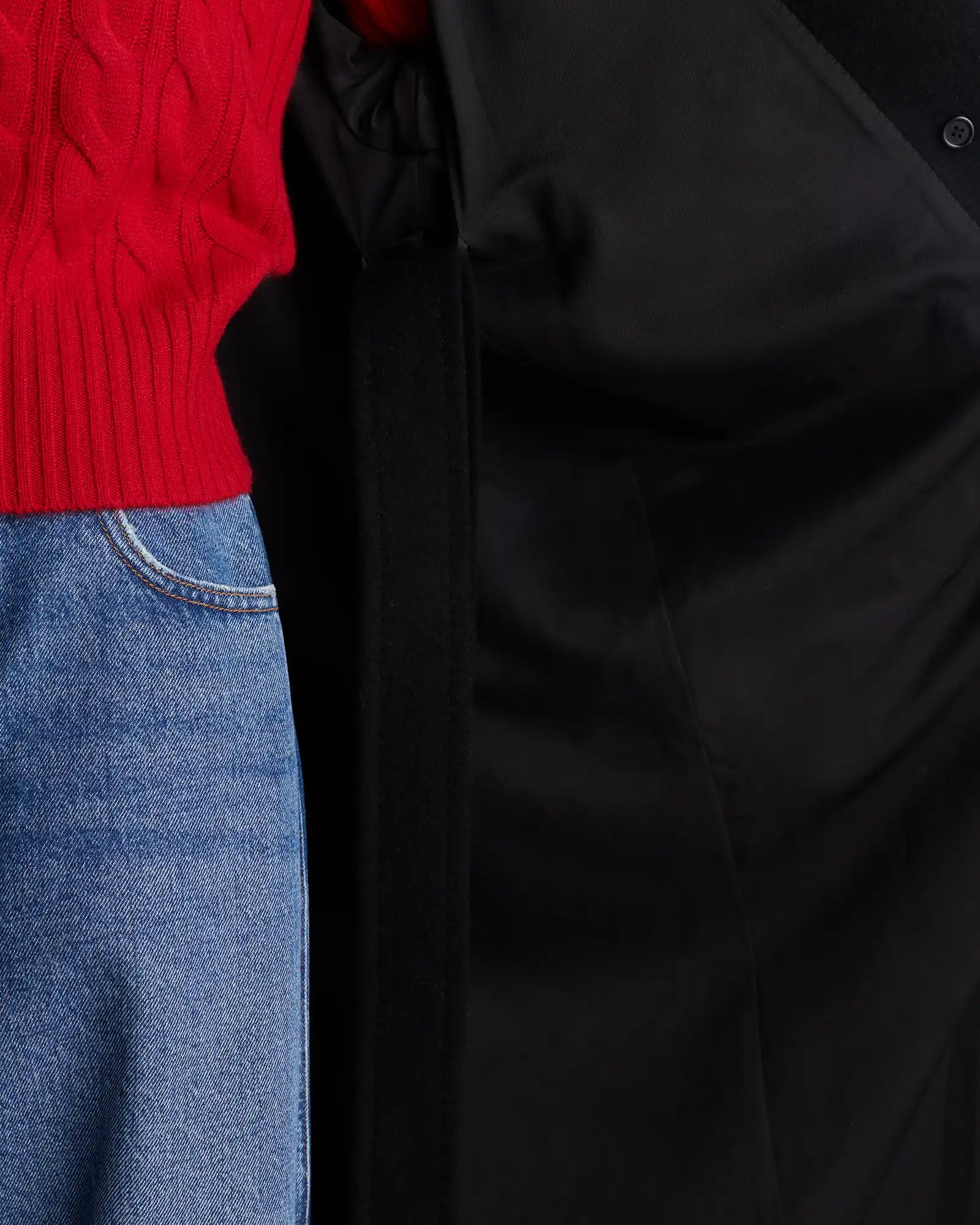 Wool Cashmere Double-Breasted Belted Long Coat