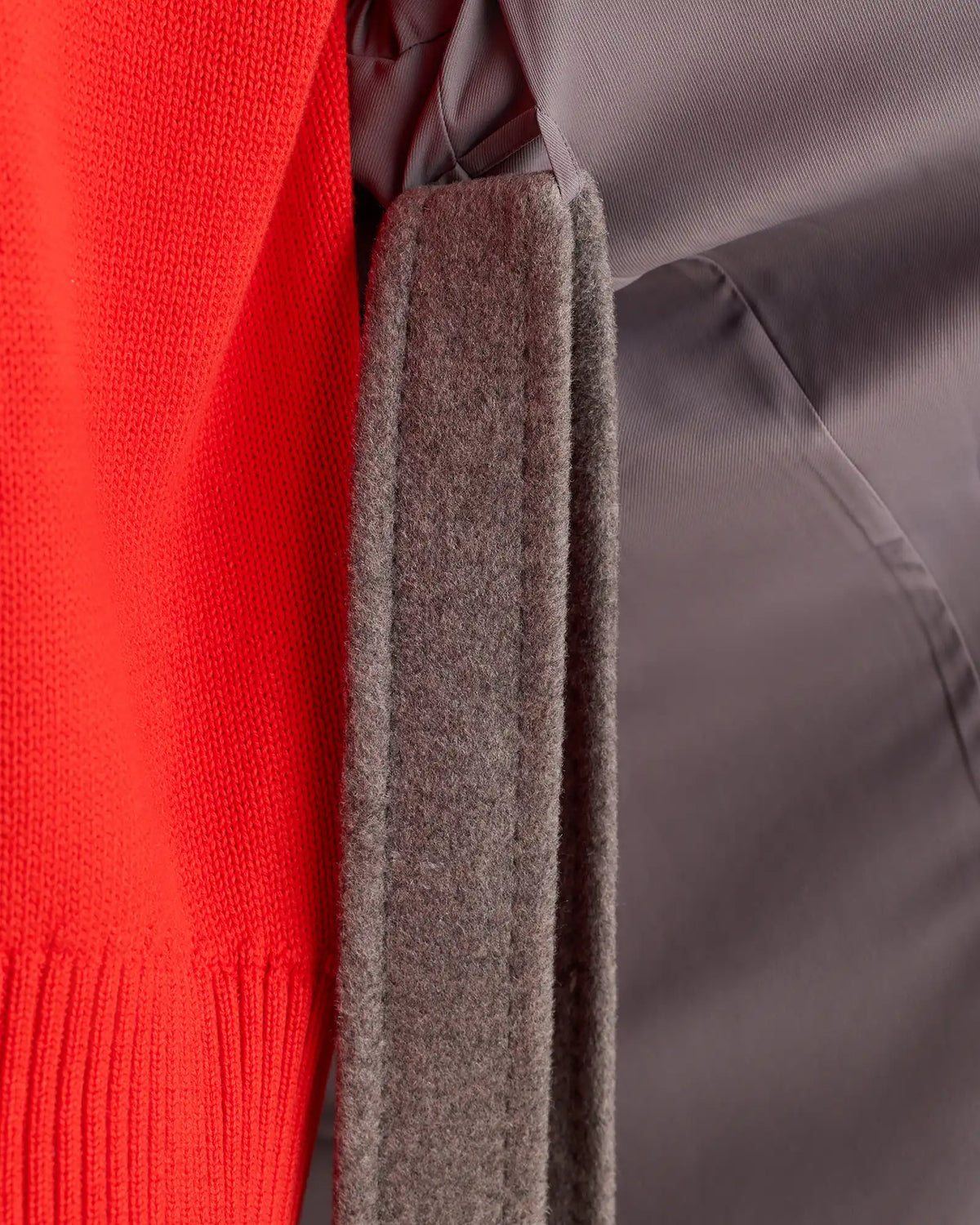Wool Cashmere Double-Breasted Belted Long Coat