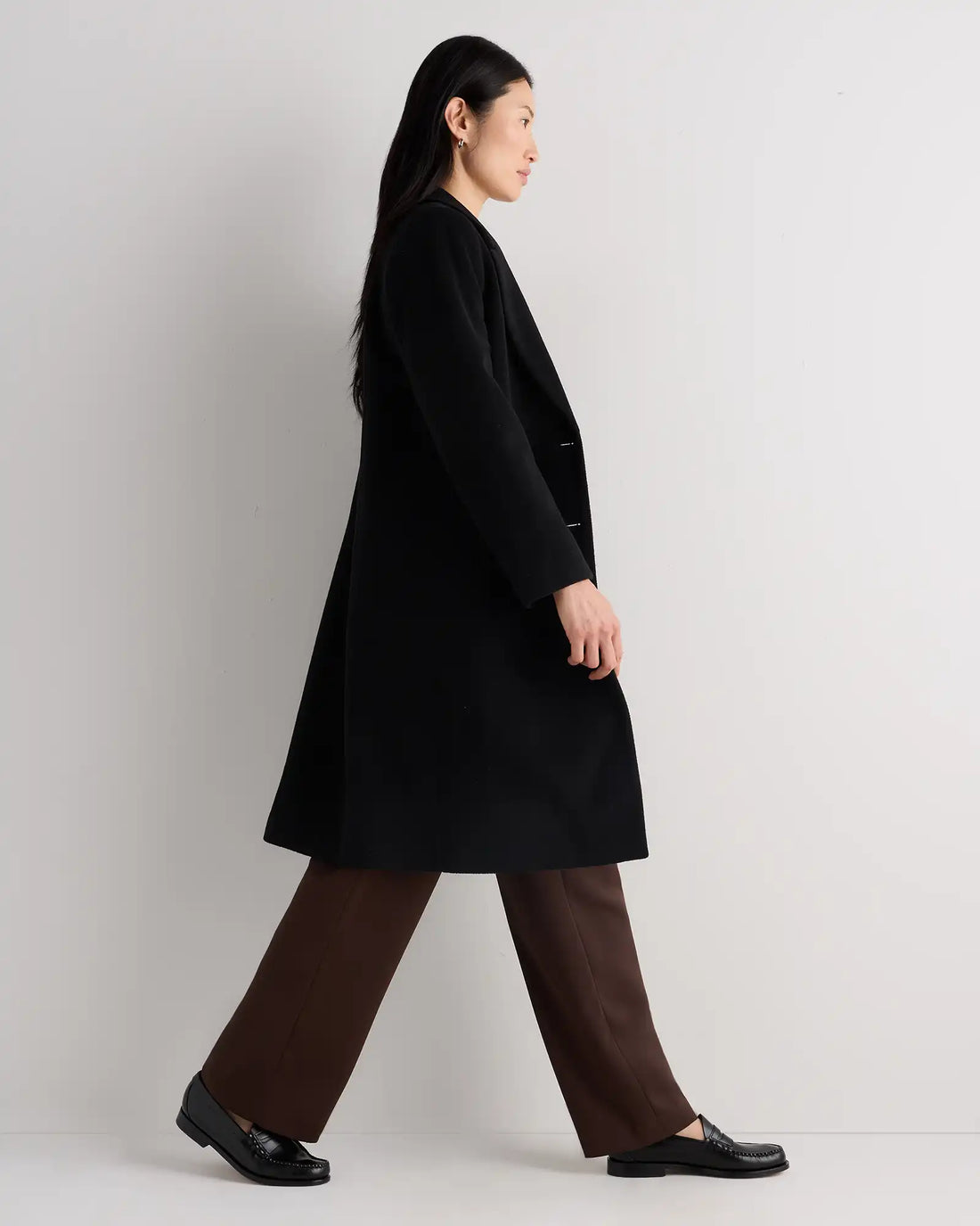 Wool Cashmere Classic Single-Breasted Coat
