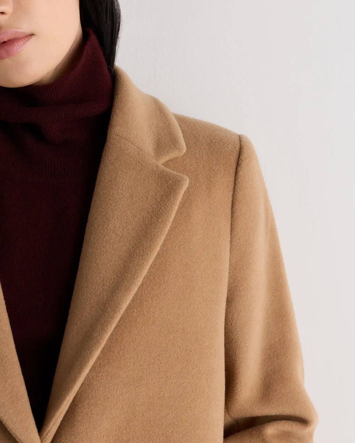 Wool Cashmere Classic Single-Breasted Coat