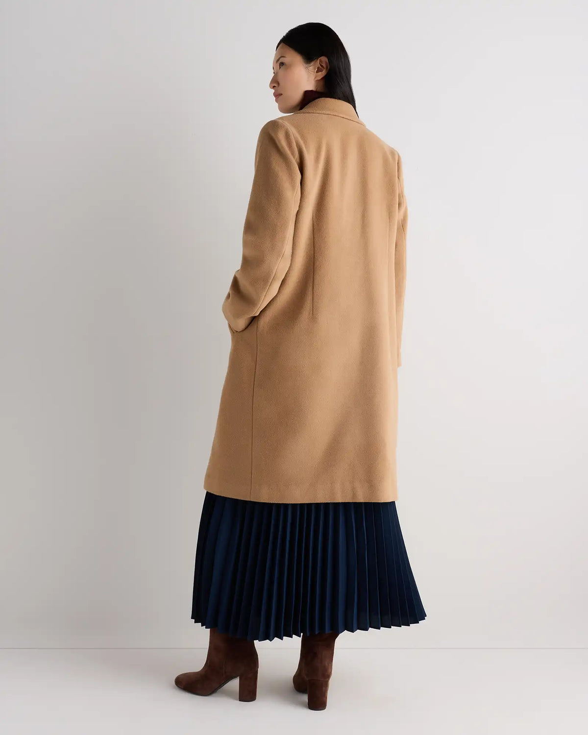 Wool Cashmere Classic Single-Breasted Coat