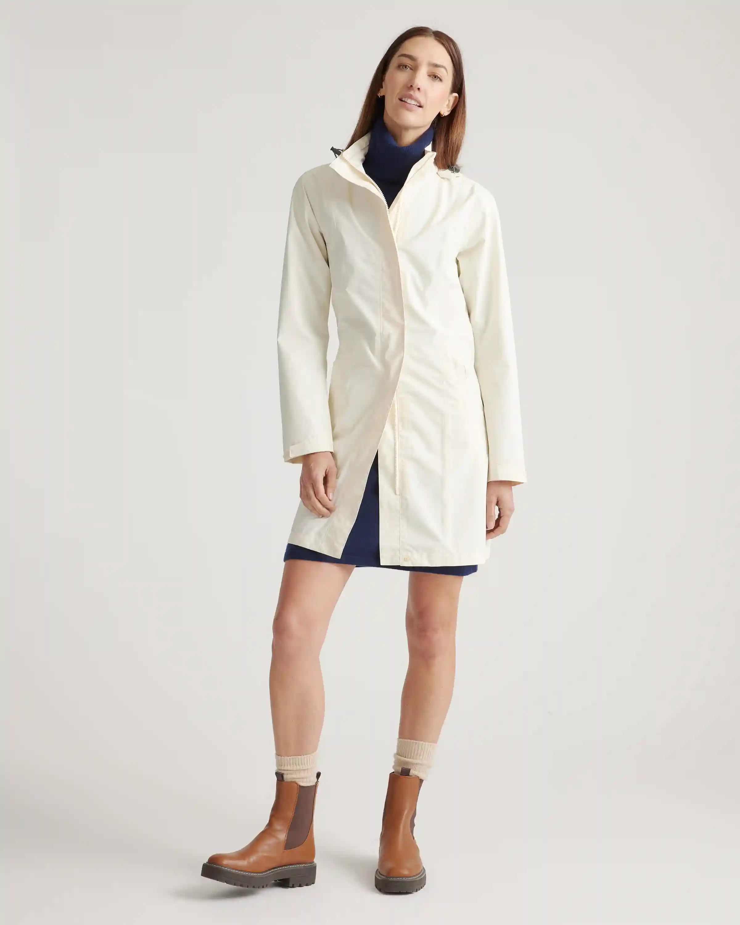 Weather Proof Long Rain Shell Jacket