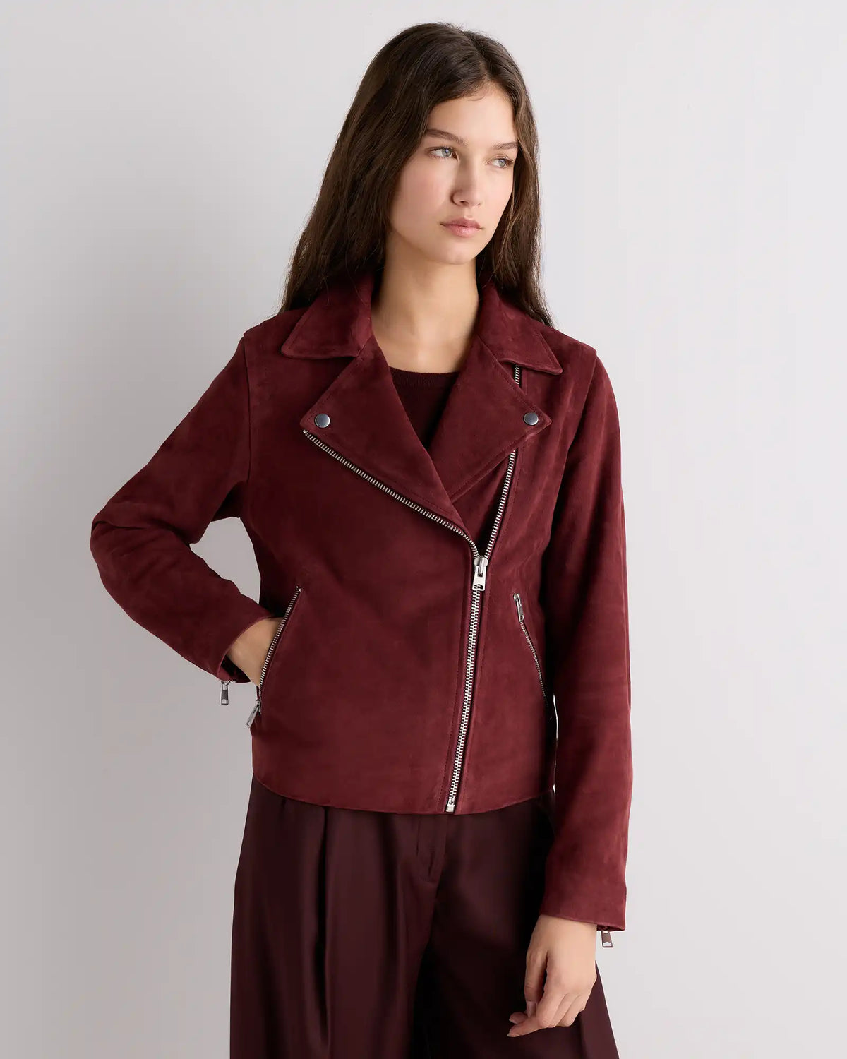 100% Suede Biker Jacket