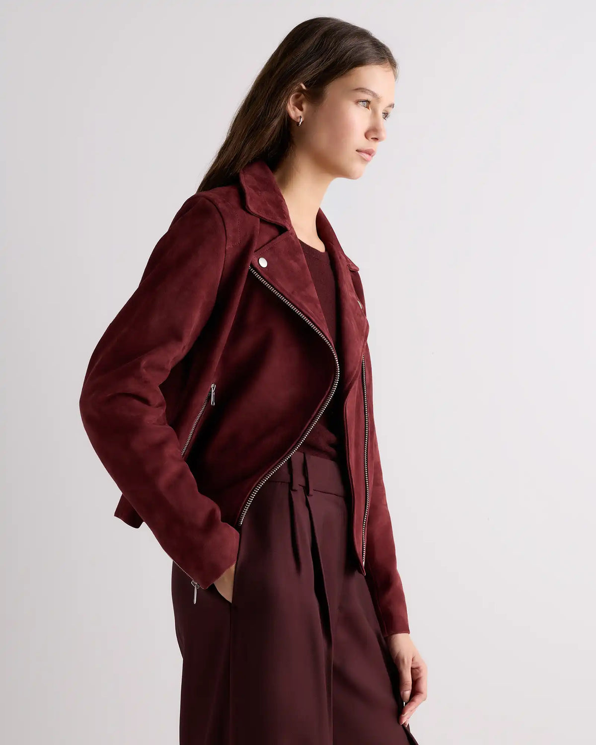 100% Suede Biker Jacket