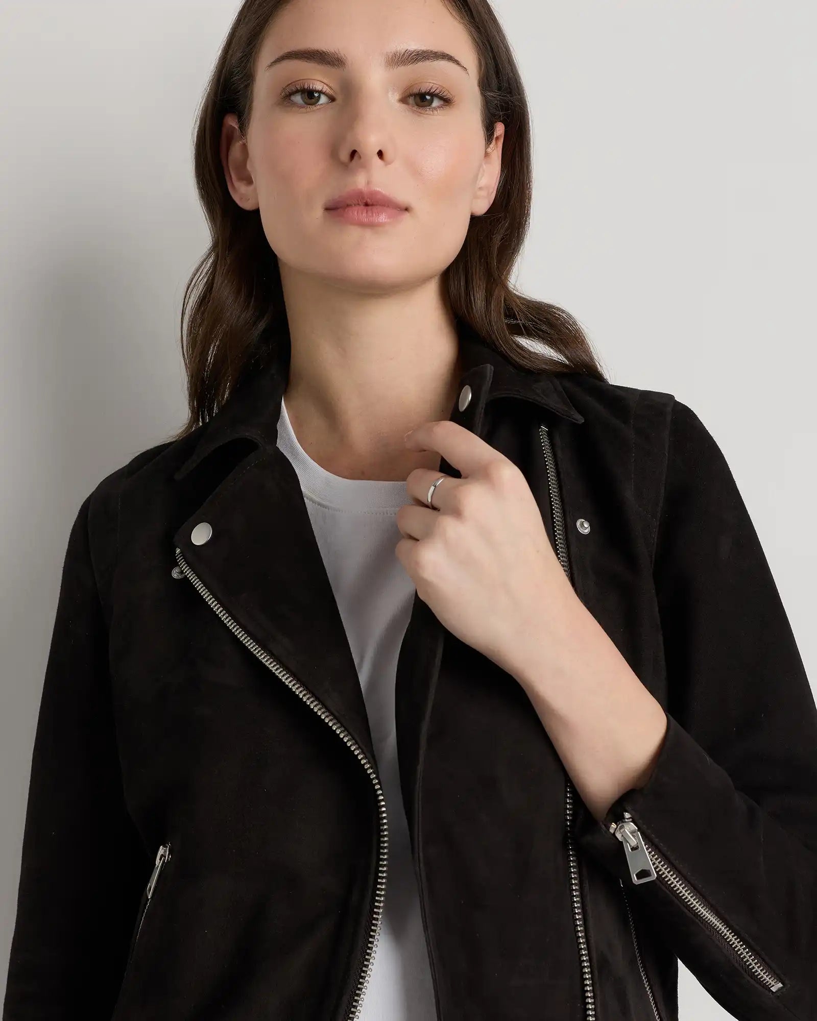 100% Suede Biker Jacket