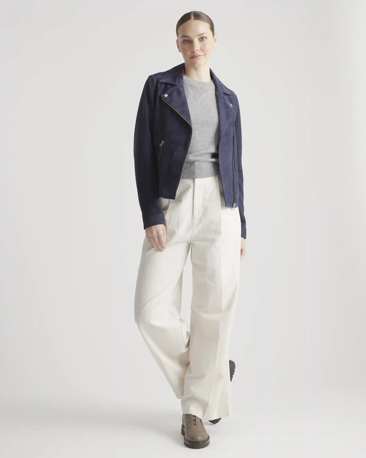 100% Suede Biker Jacket