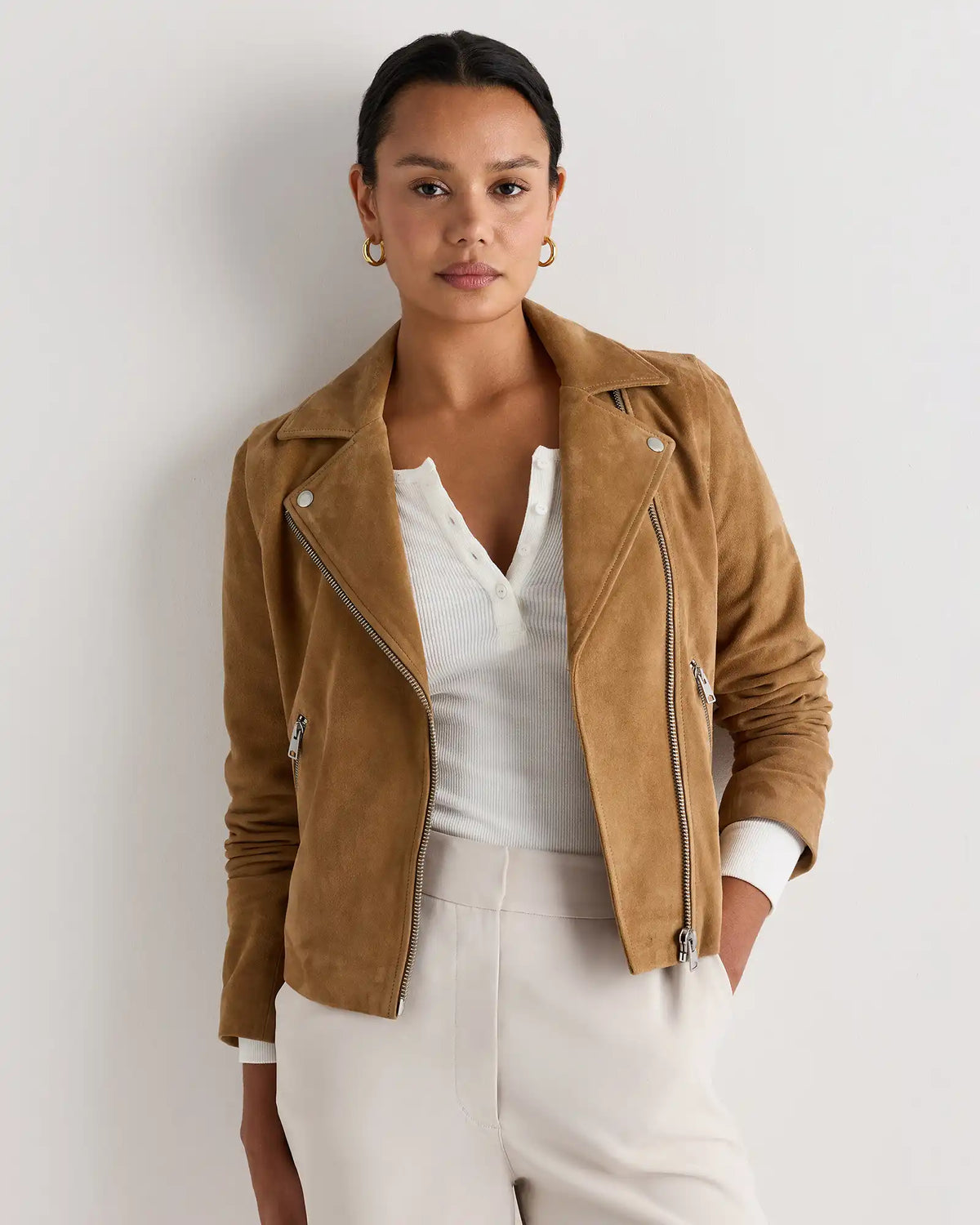 100% Suede Biker Jacket