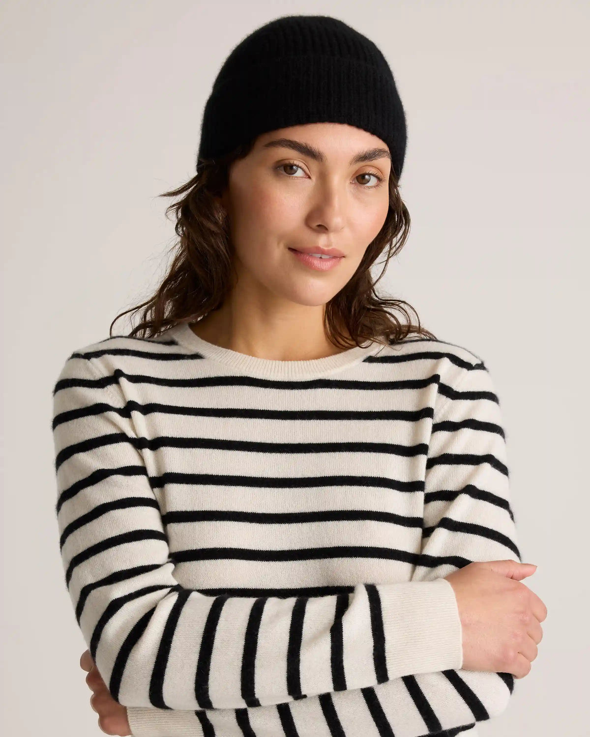 Mongolian Cashmere Ribbed Beanie